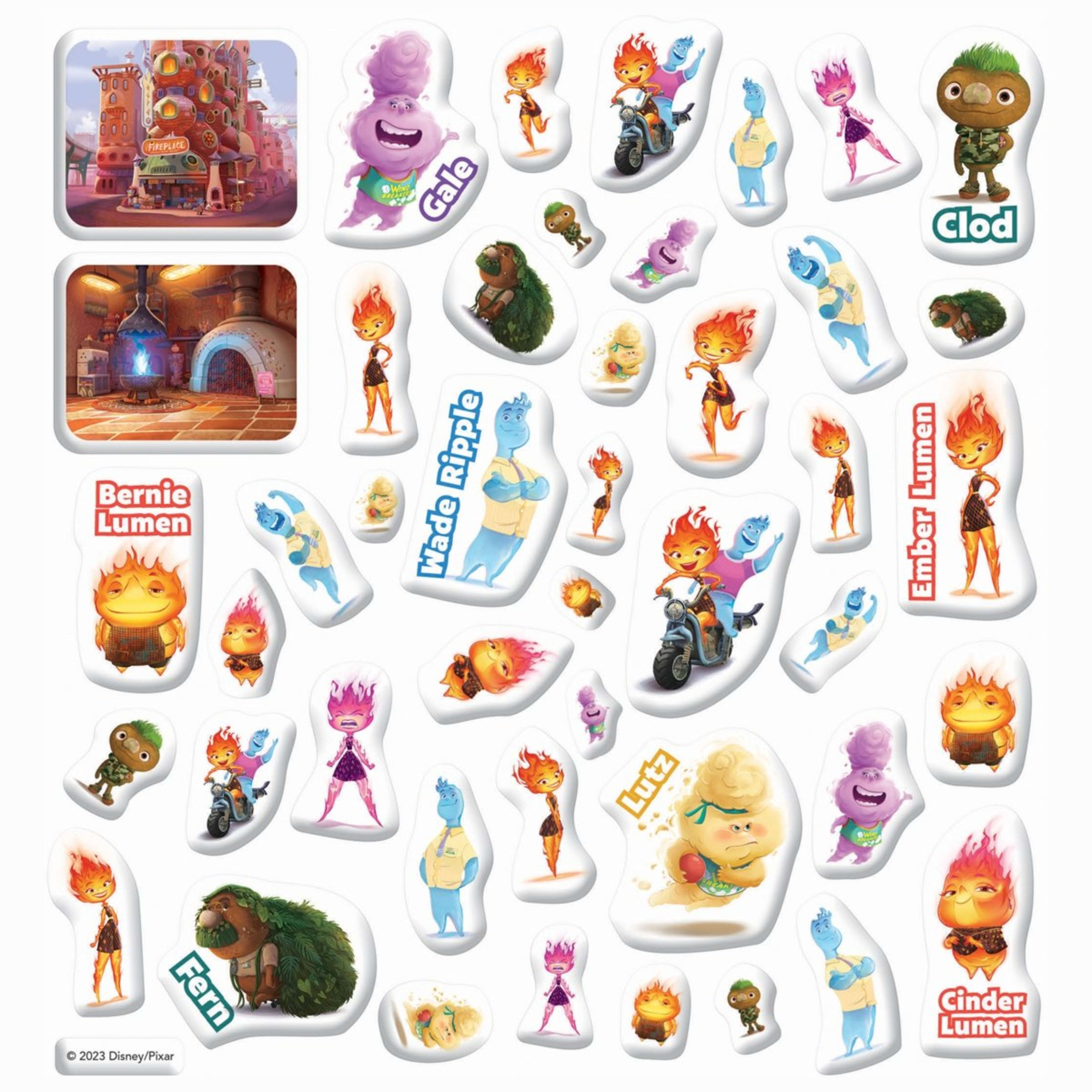 Disney Pixar Elemental Puffy Sticker Colouring Book Kmart