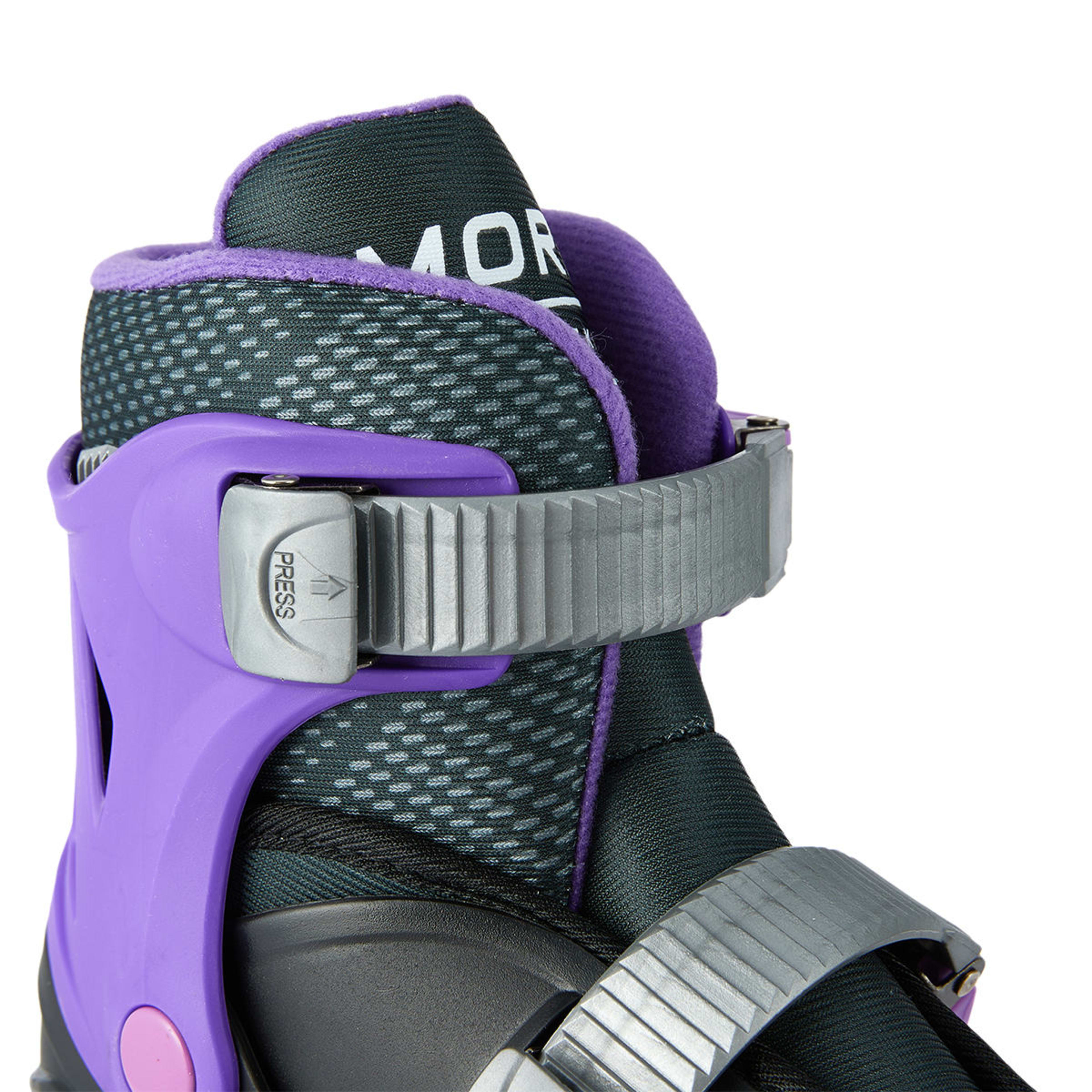 Inline and Roller Combo Skates Black and Purple, Size 3 to 6 Kmart