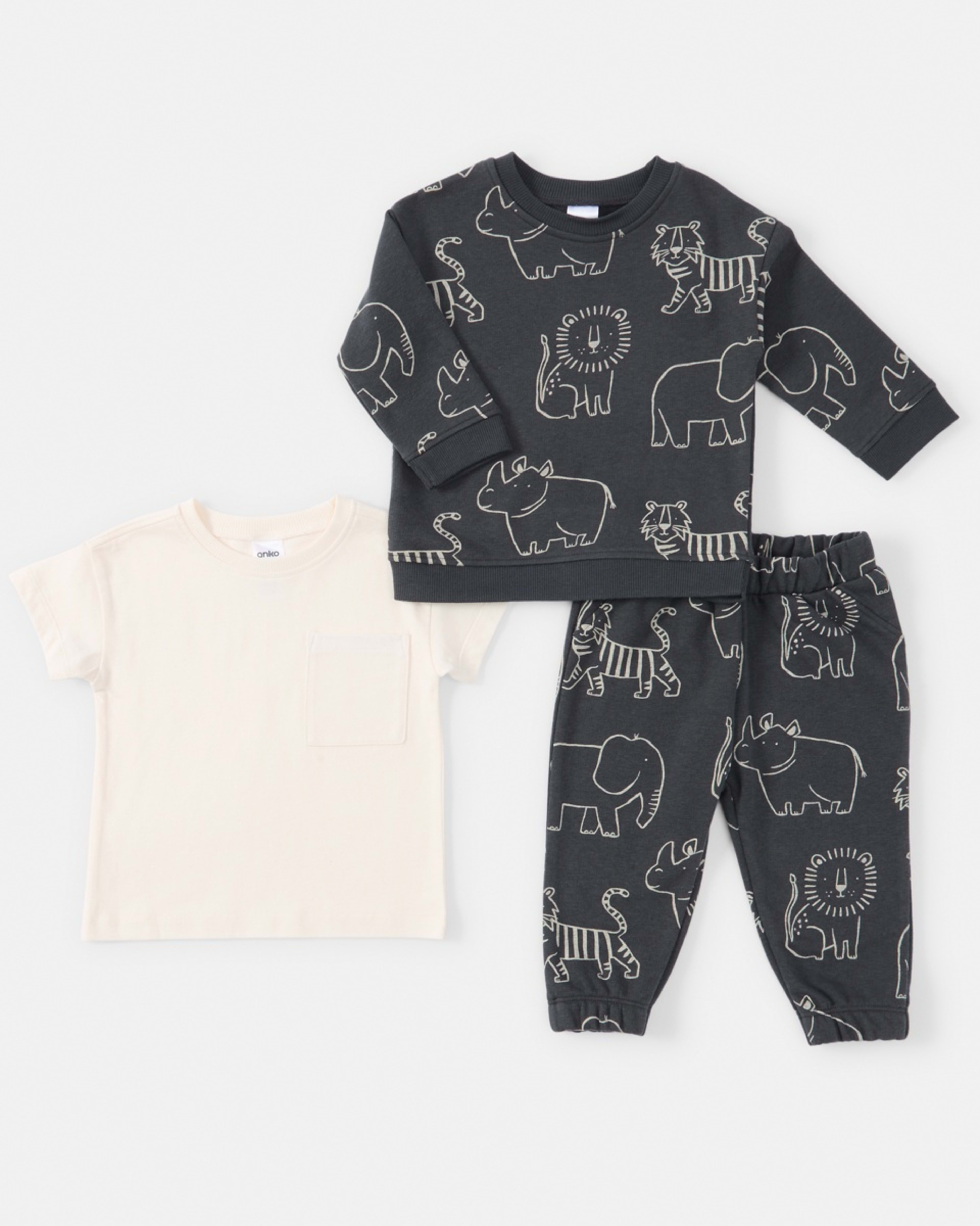 1 3 Piece Transeasonal Set ASPHALT FUN SAFARI, 1 of 8