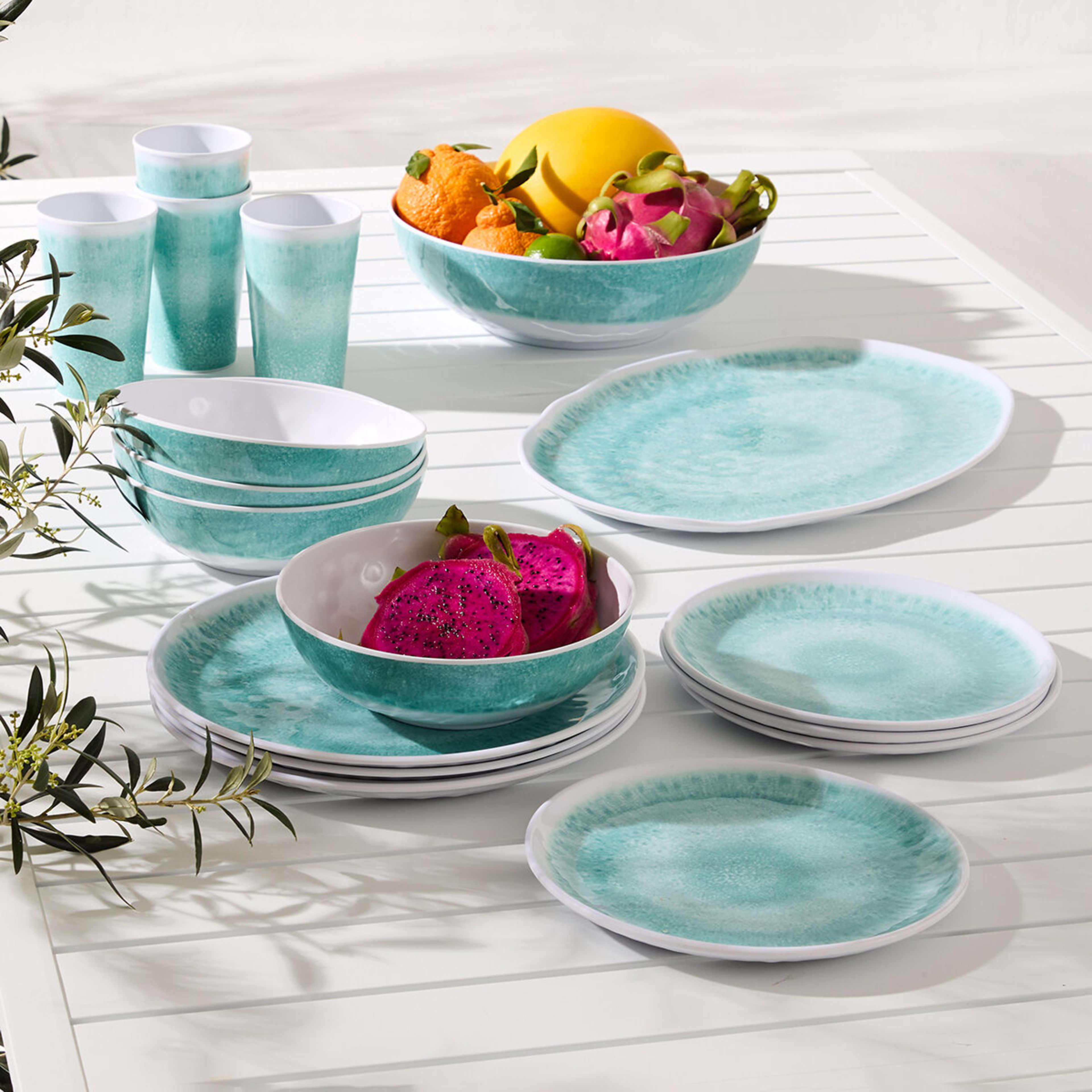 7 4 Pack Mint Glazed Look Side Plates, 7 of 7
