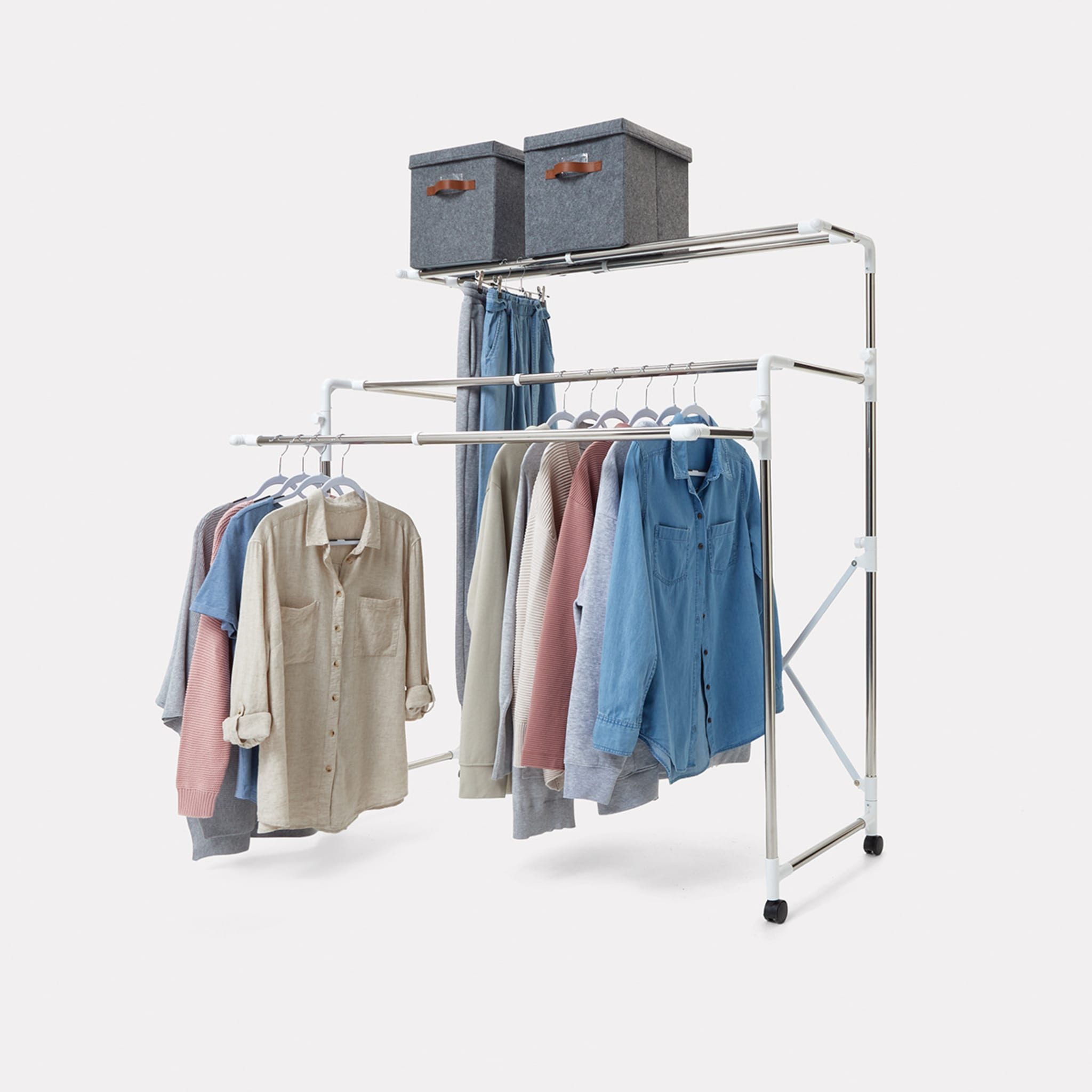 3 Tier Extendable Garment Rack Kmart