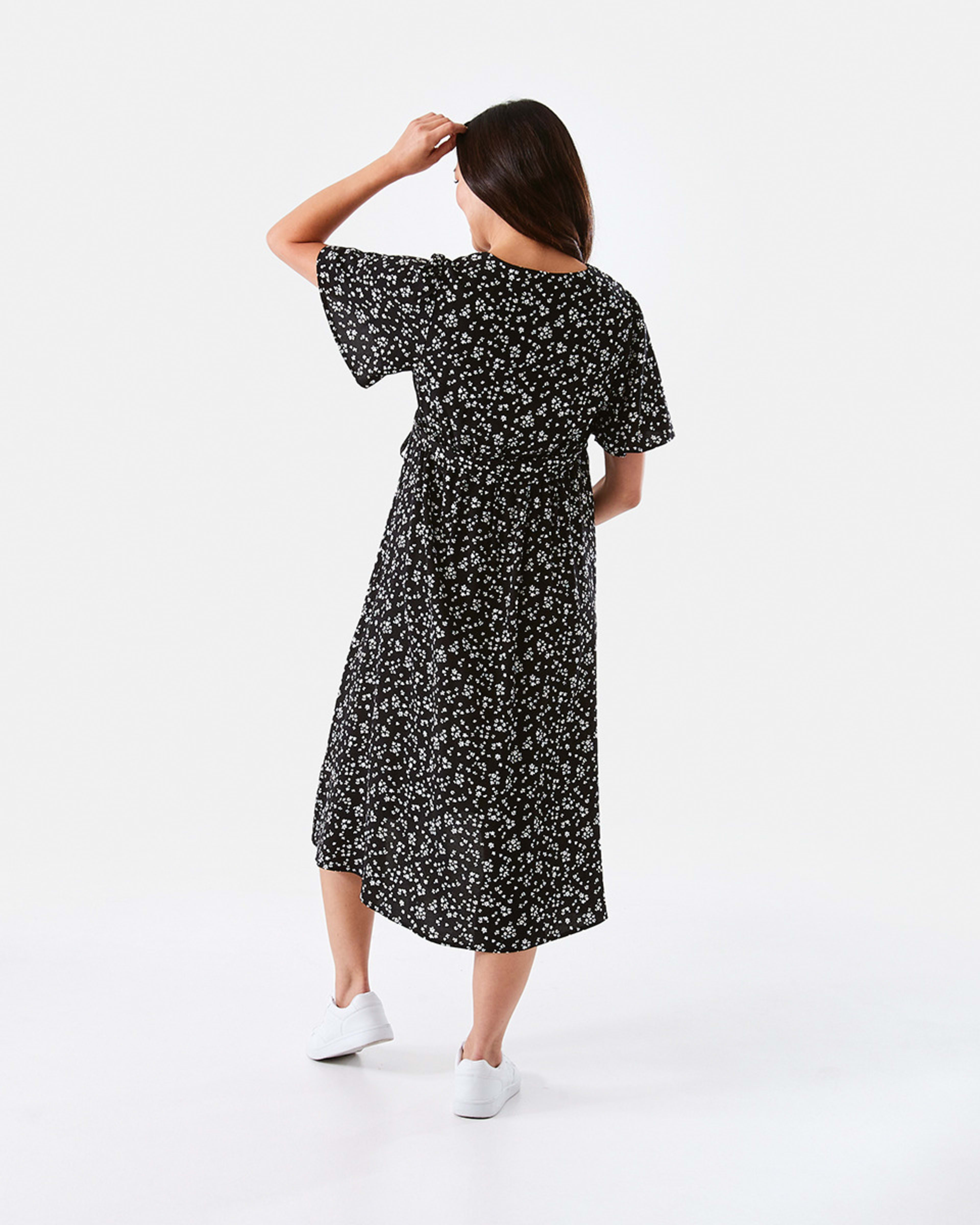 Maternity Short Sleeve Button Through Dress Kmart