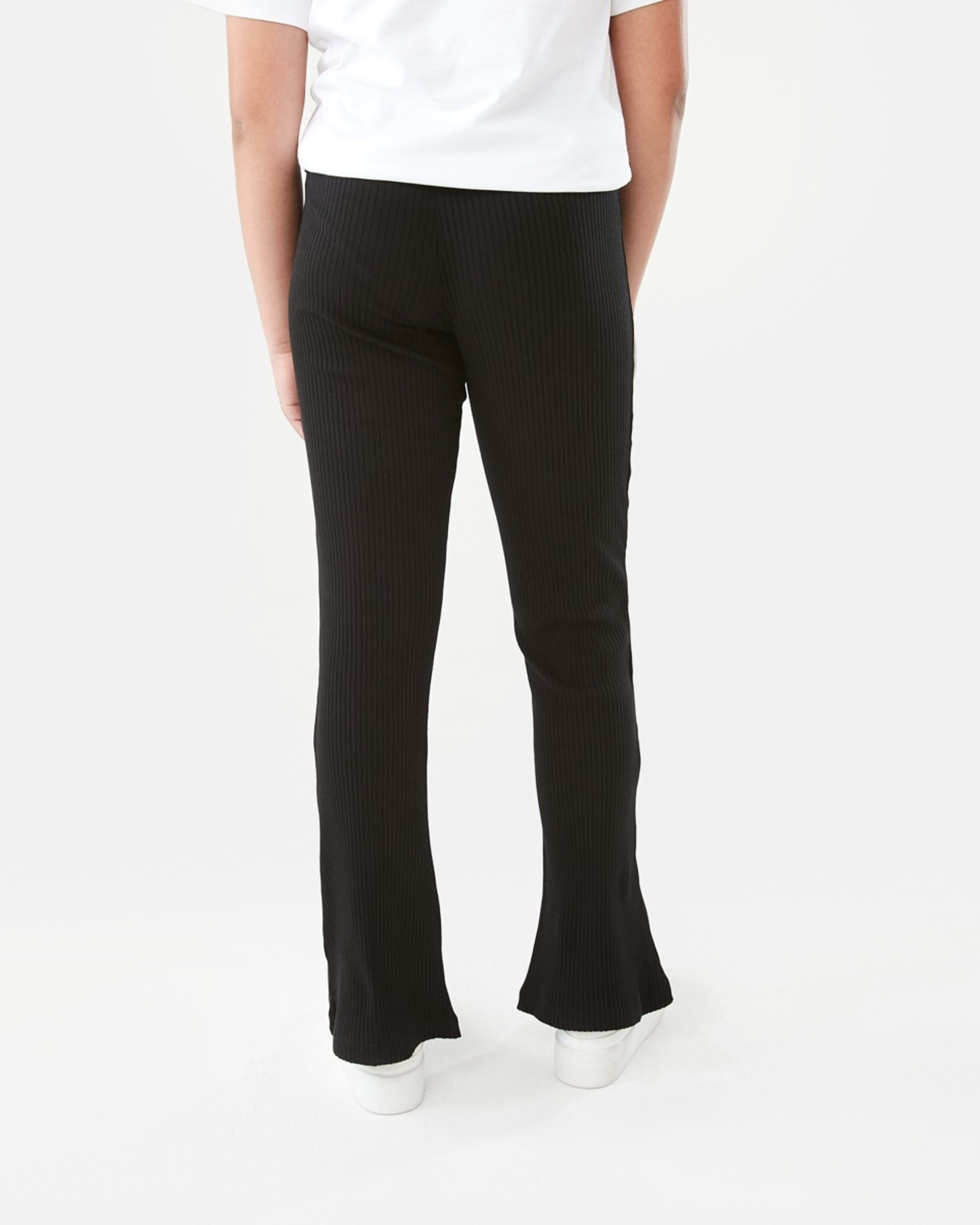 2 Rib Roll Waist Leggings Black, 2 of 8