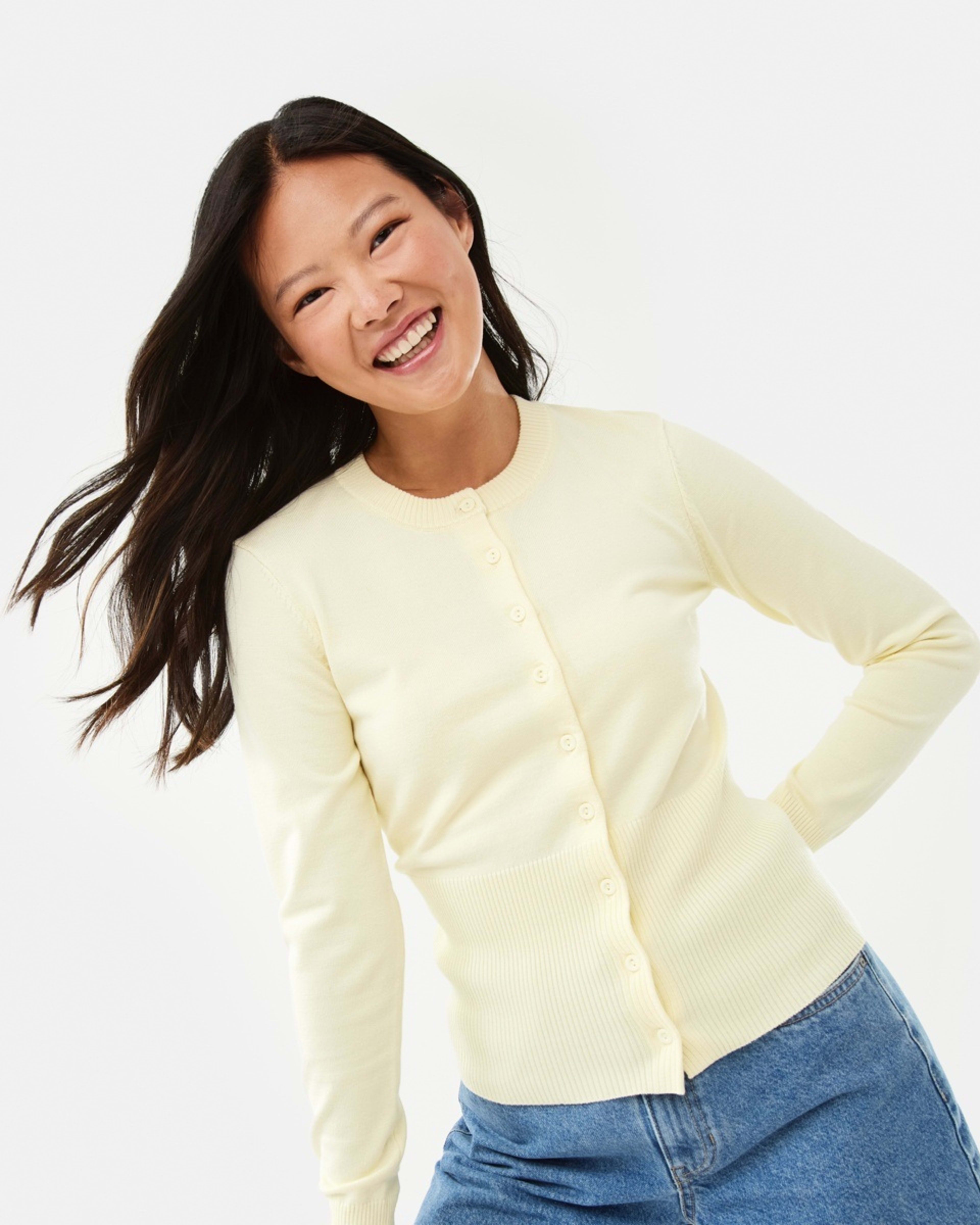 1 Fitted Cardigan Glow Yellw, 1 of 10