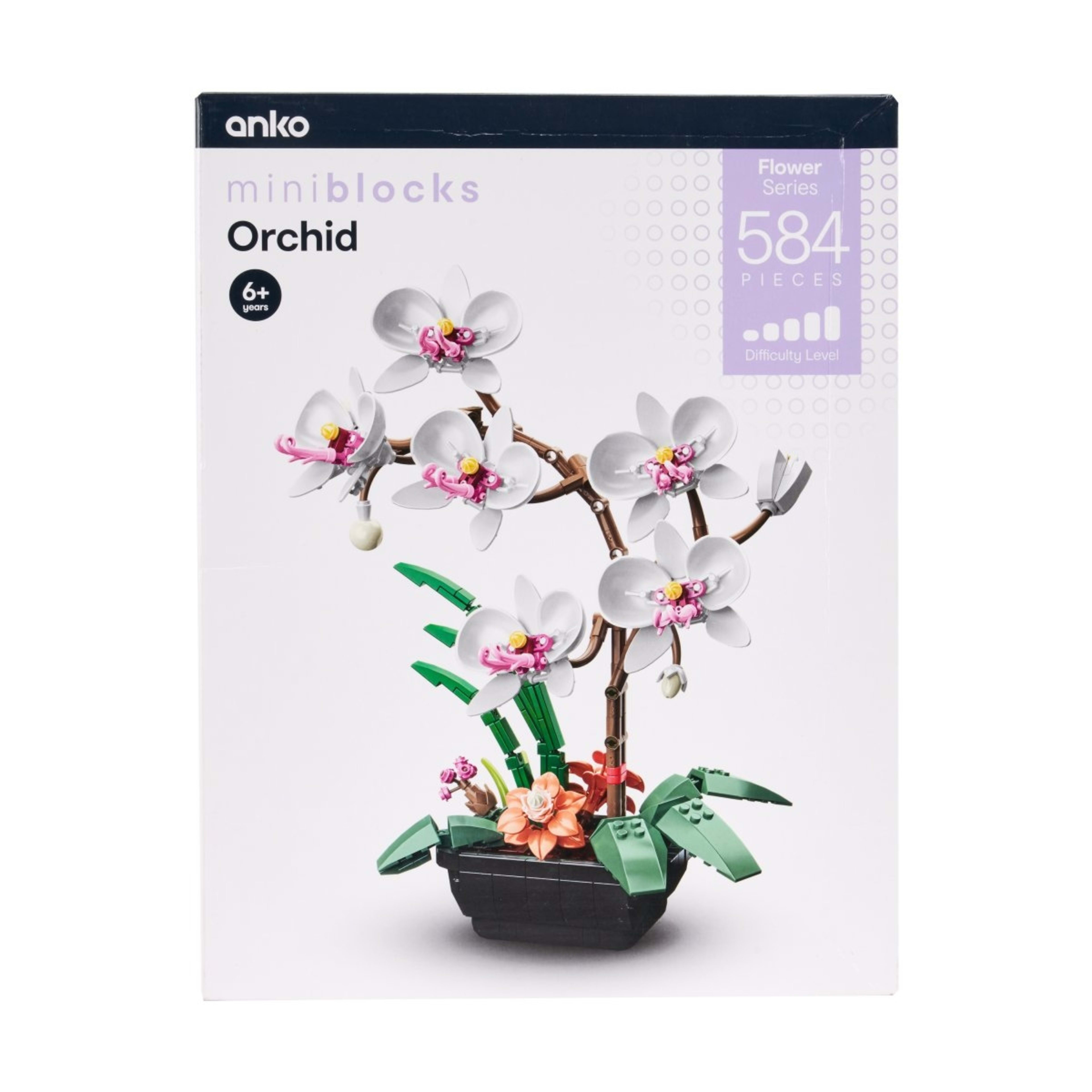 1 584 Piece Mini Blocks Flower Series: Orchid Playset, 1 of 3