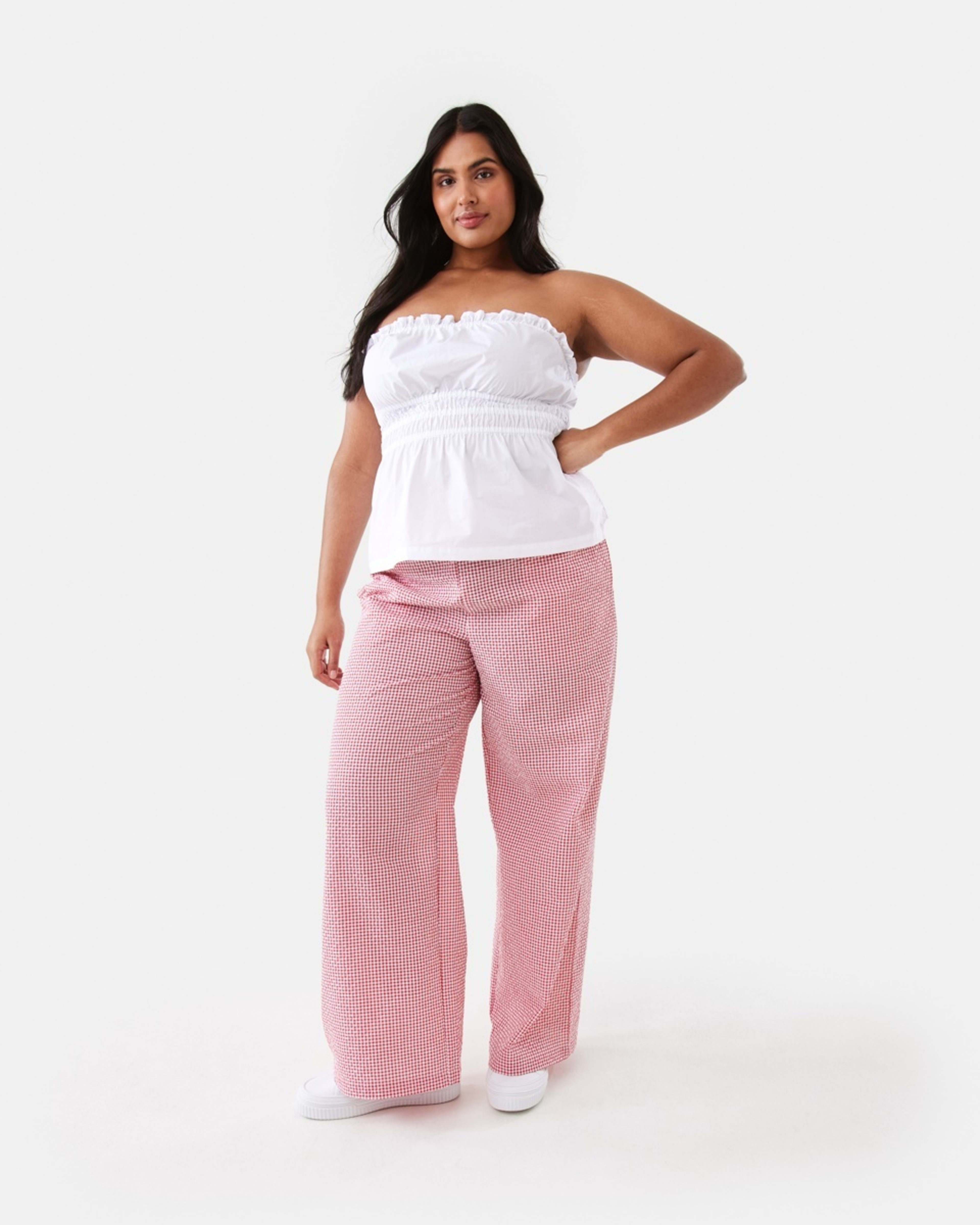 4 Seersucker Pants Red Ging, 4 of 9