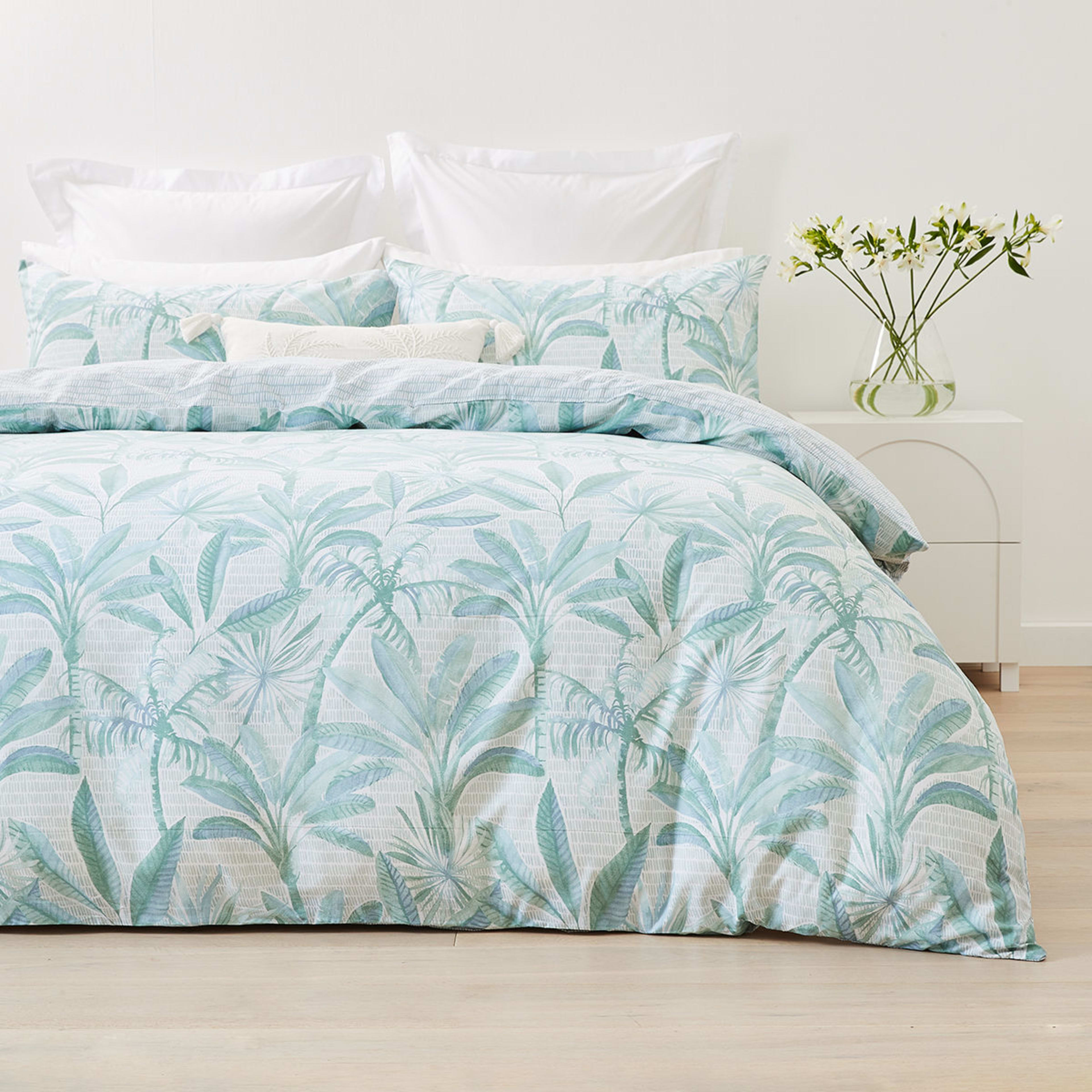 Riley Reversible Cotton Rich Quilt Cover Set - King Bed, Blue - Kmart