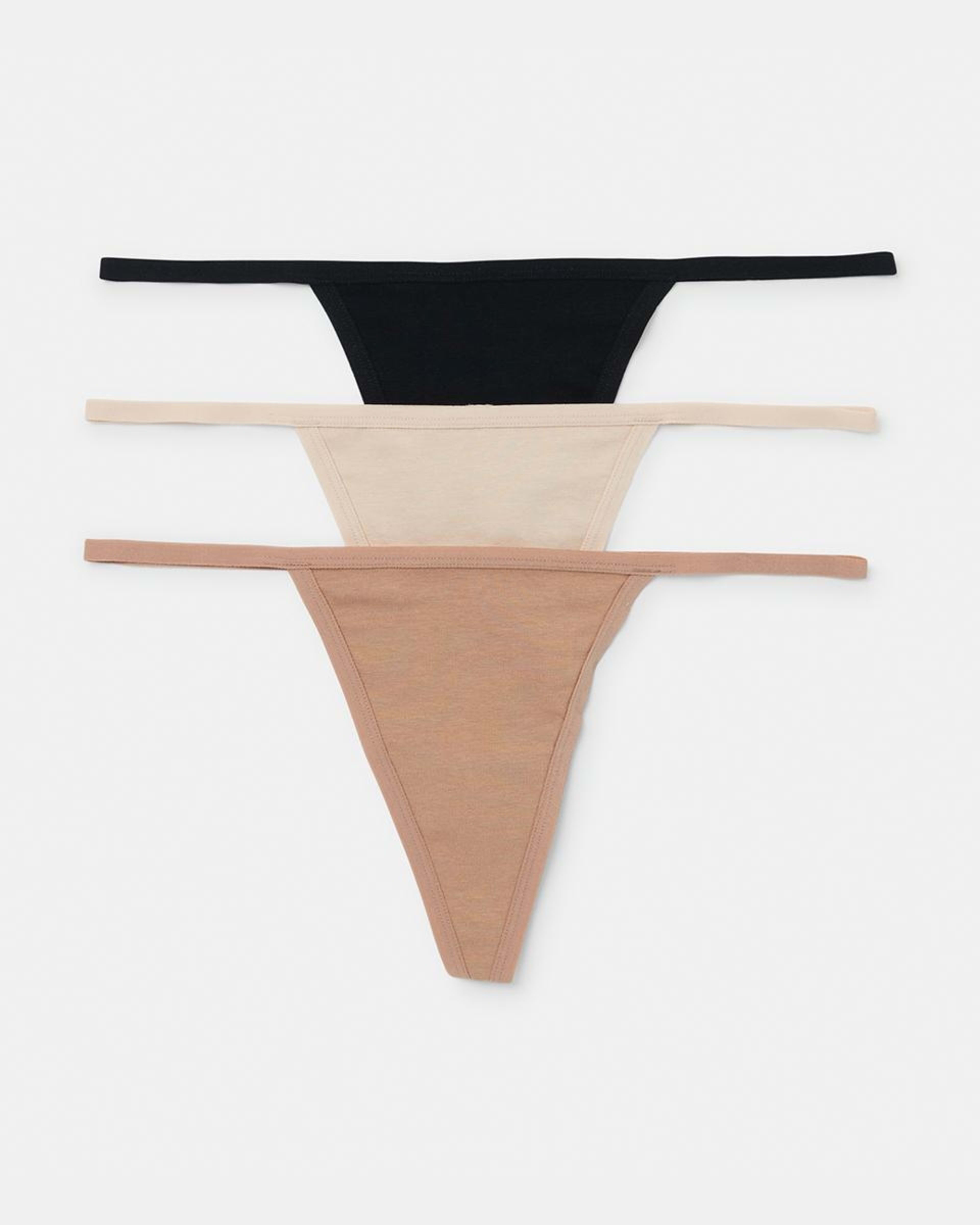 1 3 Pack Frida G-string Briefs Tanblk Mix, 1 of 8