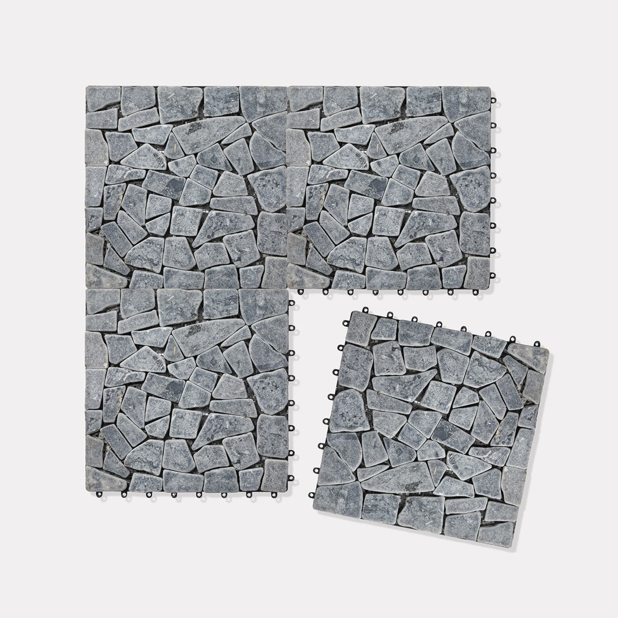 4 Pack Grey Stone Decking Tiles Kmart
