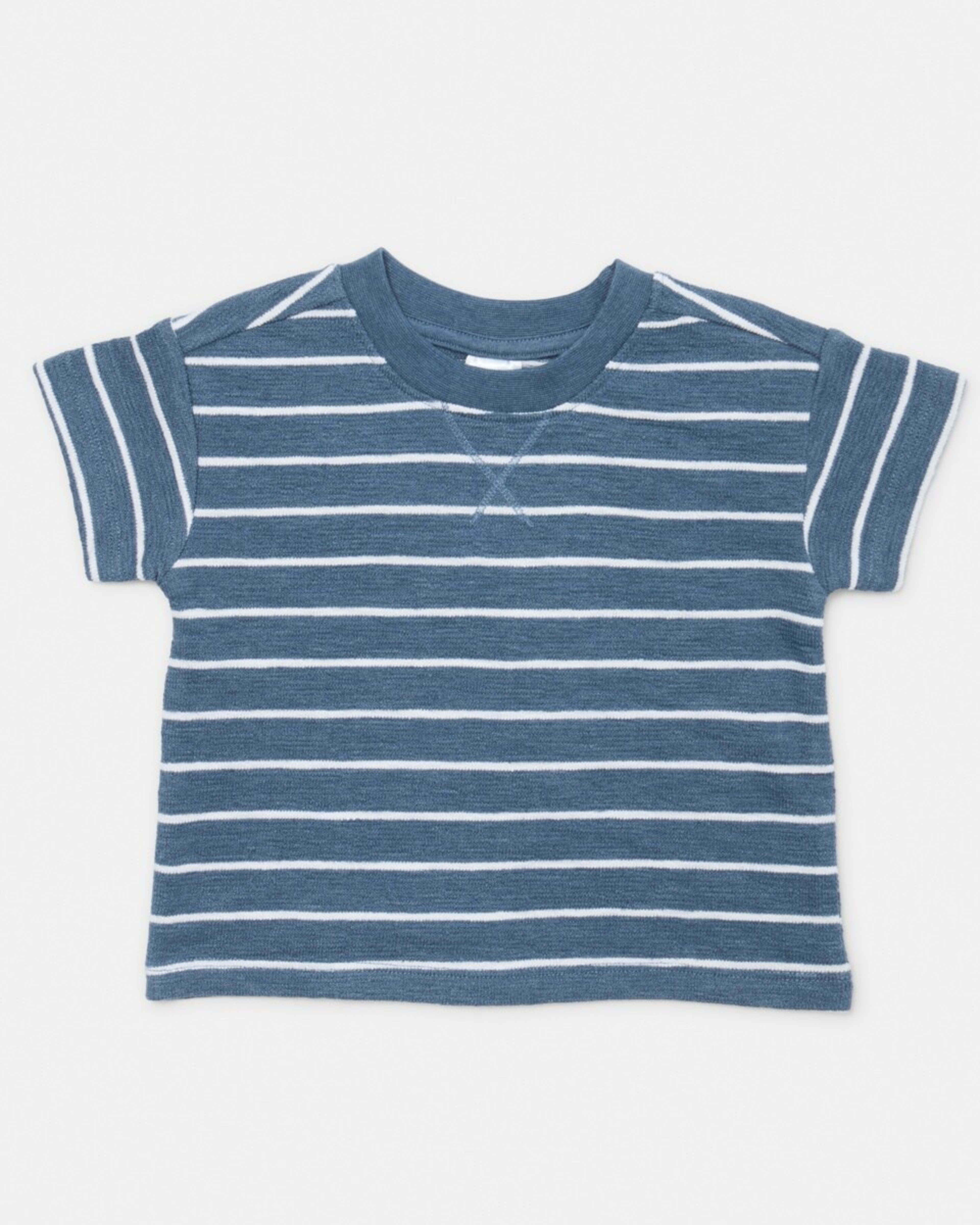 3 2 Piece Slub Set Slub Thick Thin Stripe Muted Navy, 3 of 6
