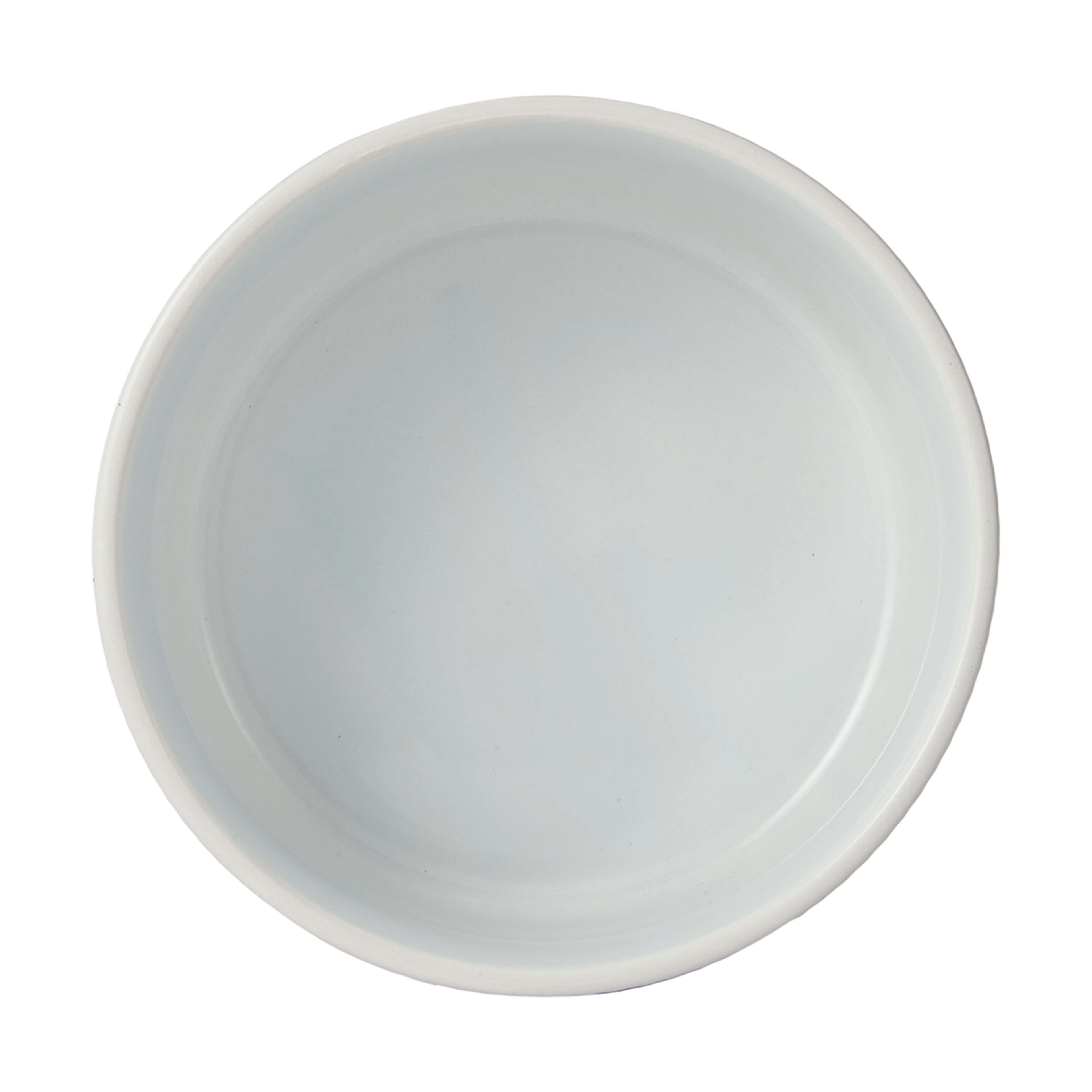 1.5L White Ribbed Porcelain Bowl with Glass Lid Kmart