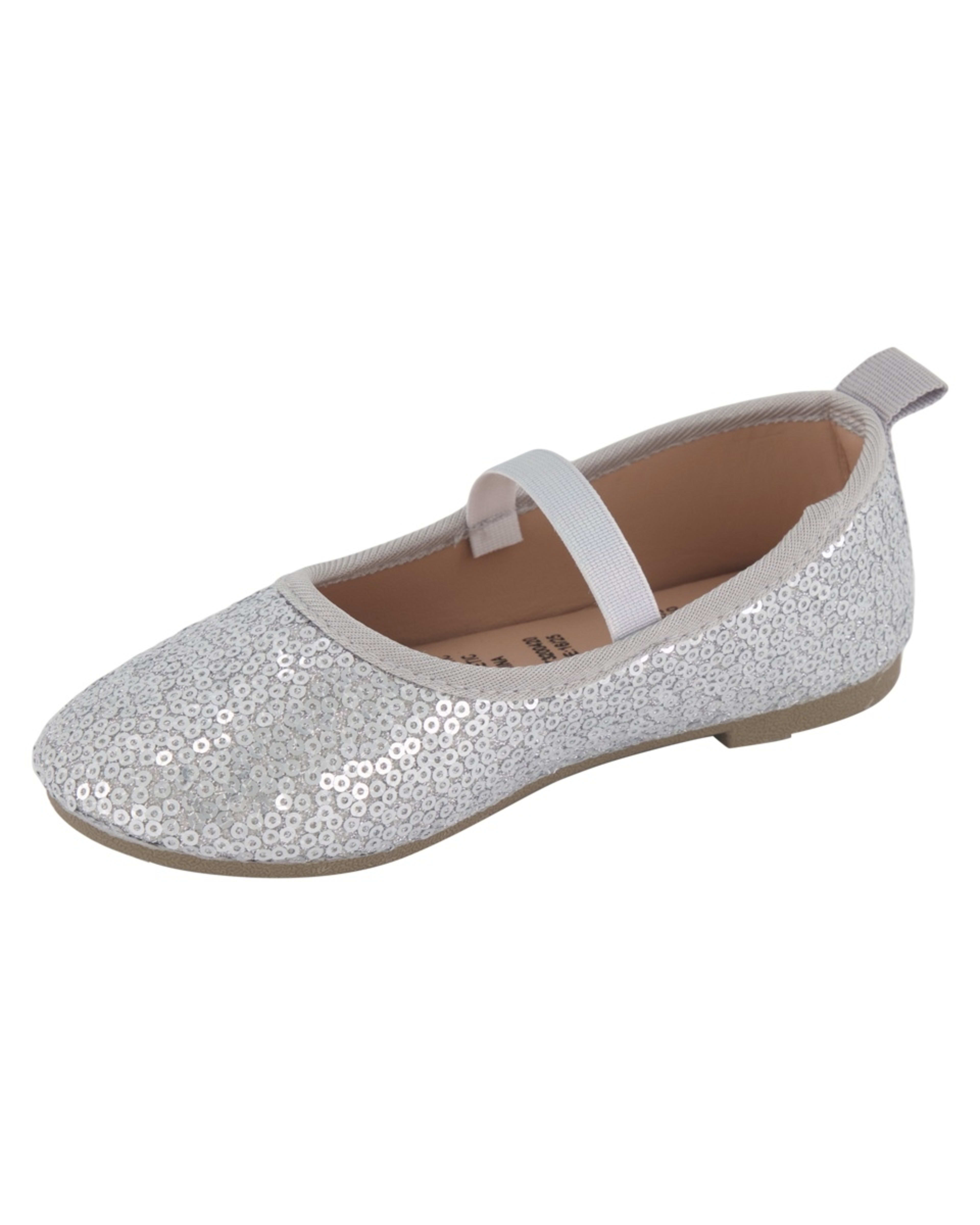 3 Junior Sequin Flats IRIDESCENT SILVER SEQUIN, 3 of 5