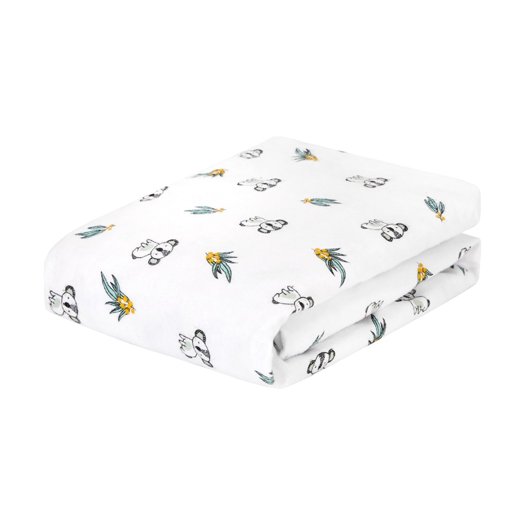 2 Pack Flannelette Cotton Fitted Cot Sheets Koala Kmart