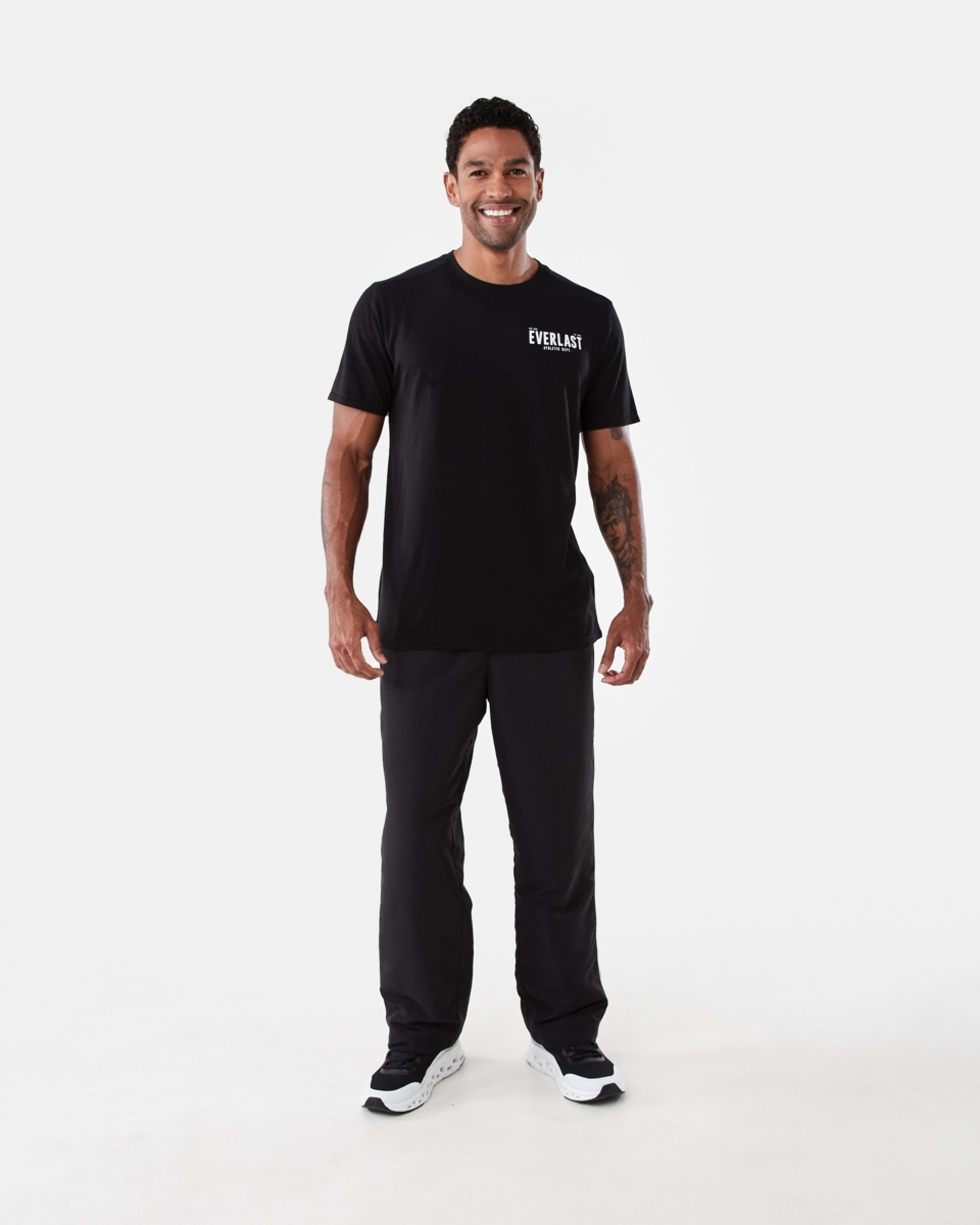 6 Everlast Mens Trackpants EVER SHELL PANT BLACK, 6 of 6