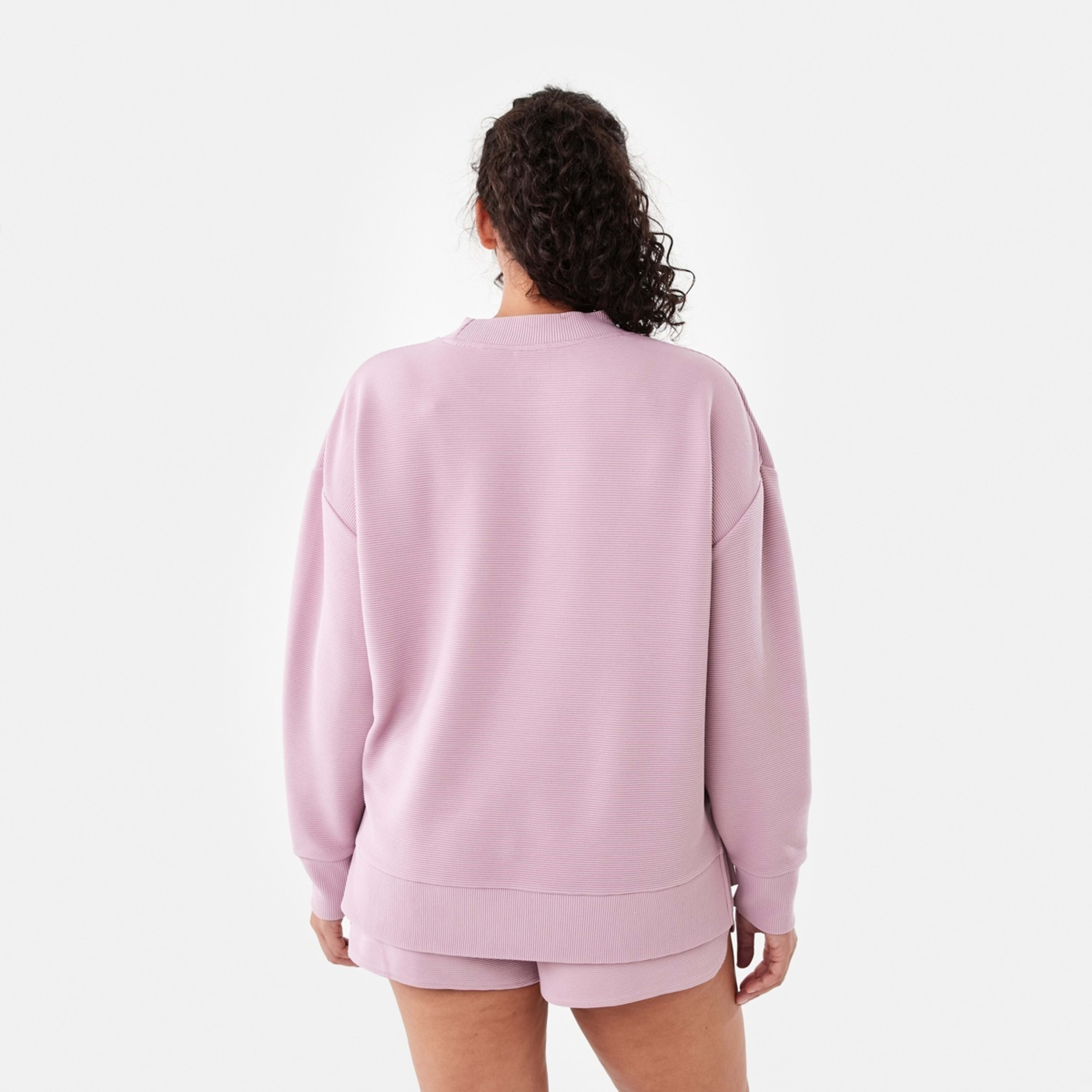 3 Everlast Womens Ottoman Crew Sweatshirt Everlast Dusty Pink, 3 of 7