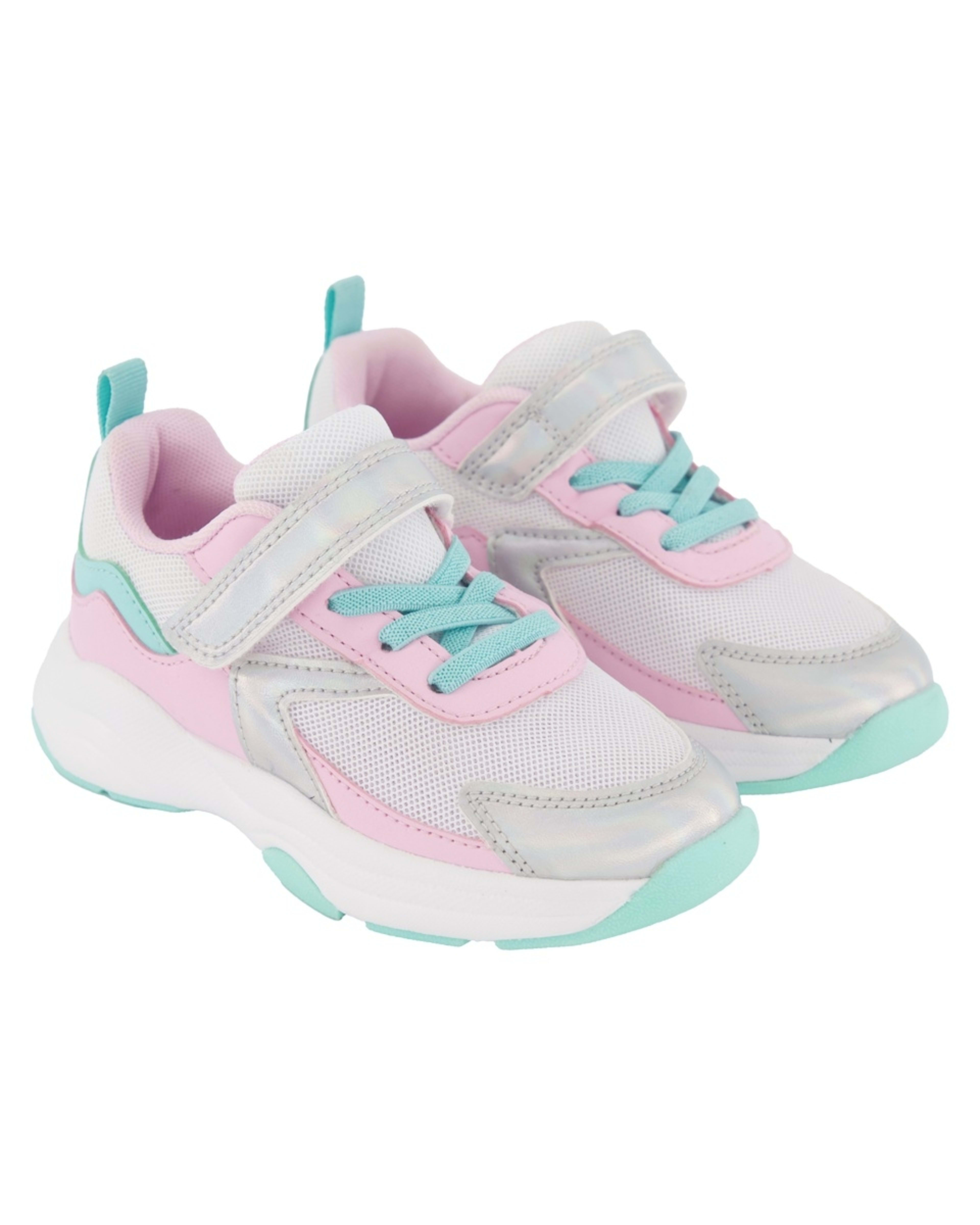 4 Junior Chunky Sneakers Irridescent Silver, 4 of 5