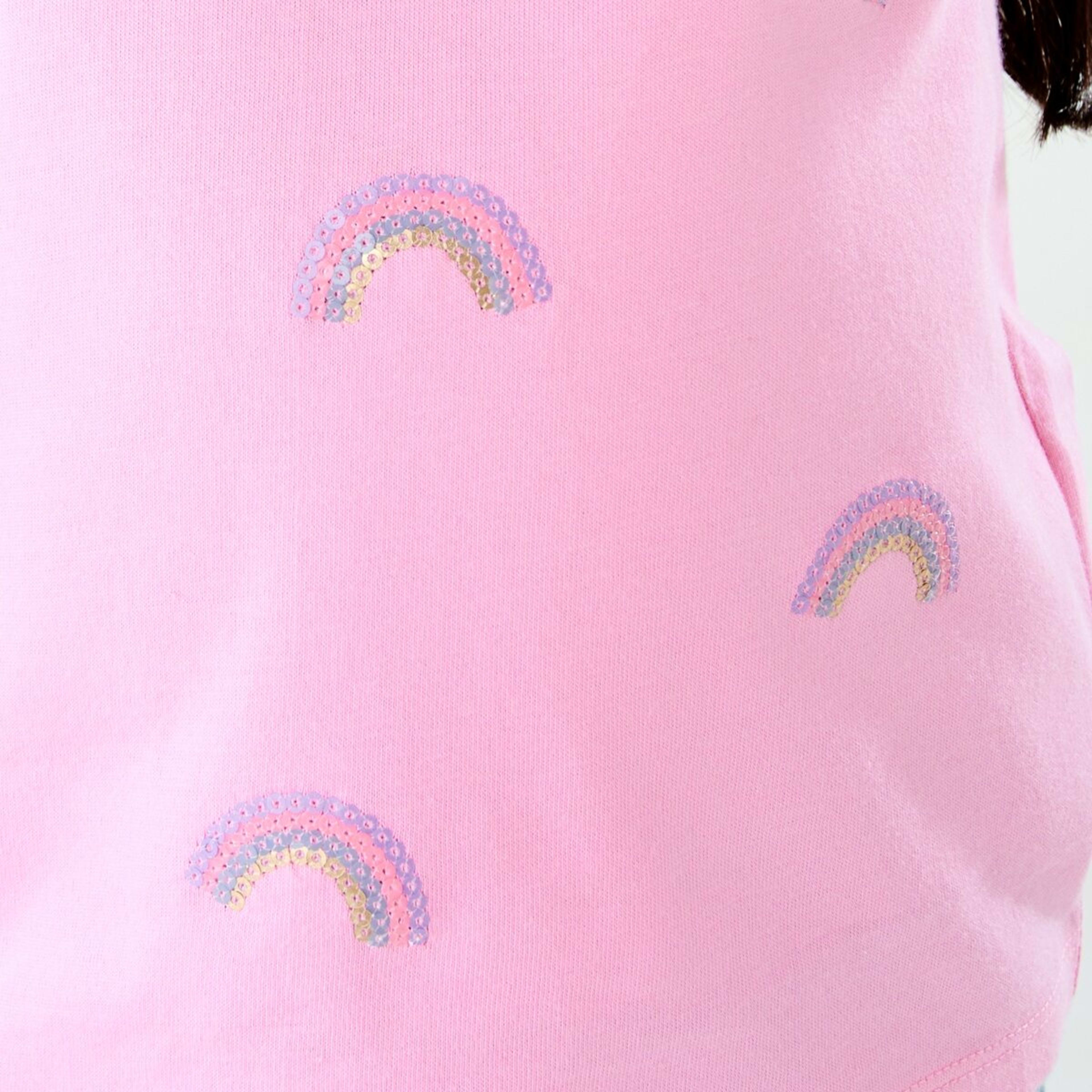 4 Sequin T-shirt Sequin Rainbows Prismatic Pink, 4 of 8