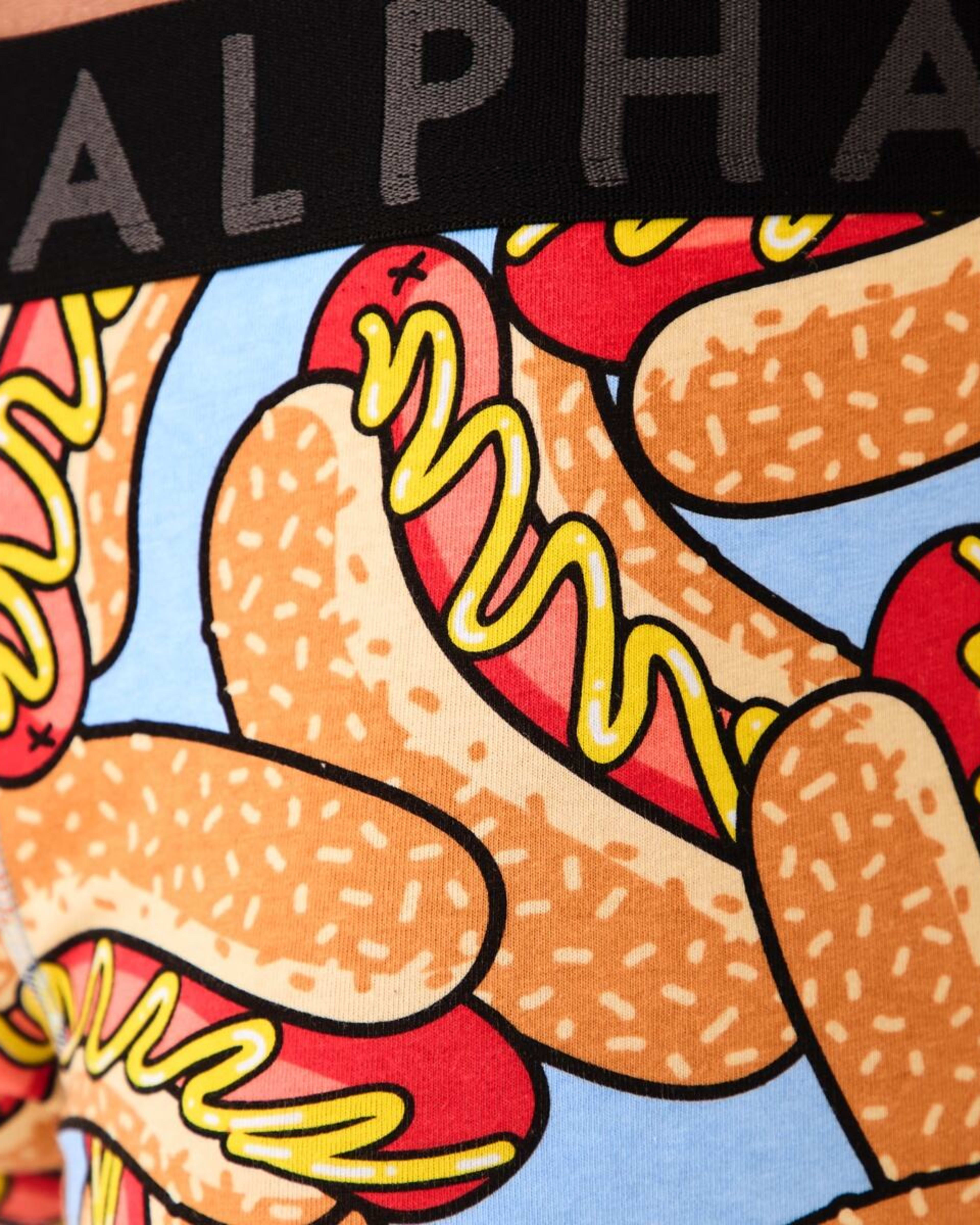 8 3 Pack Print Plain Trunks HOT DOGGETY, 8 of 8
