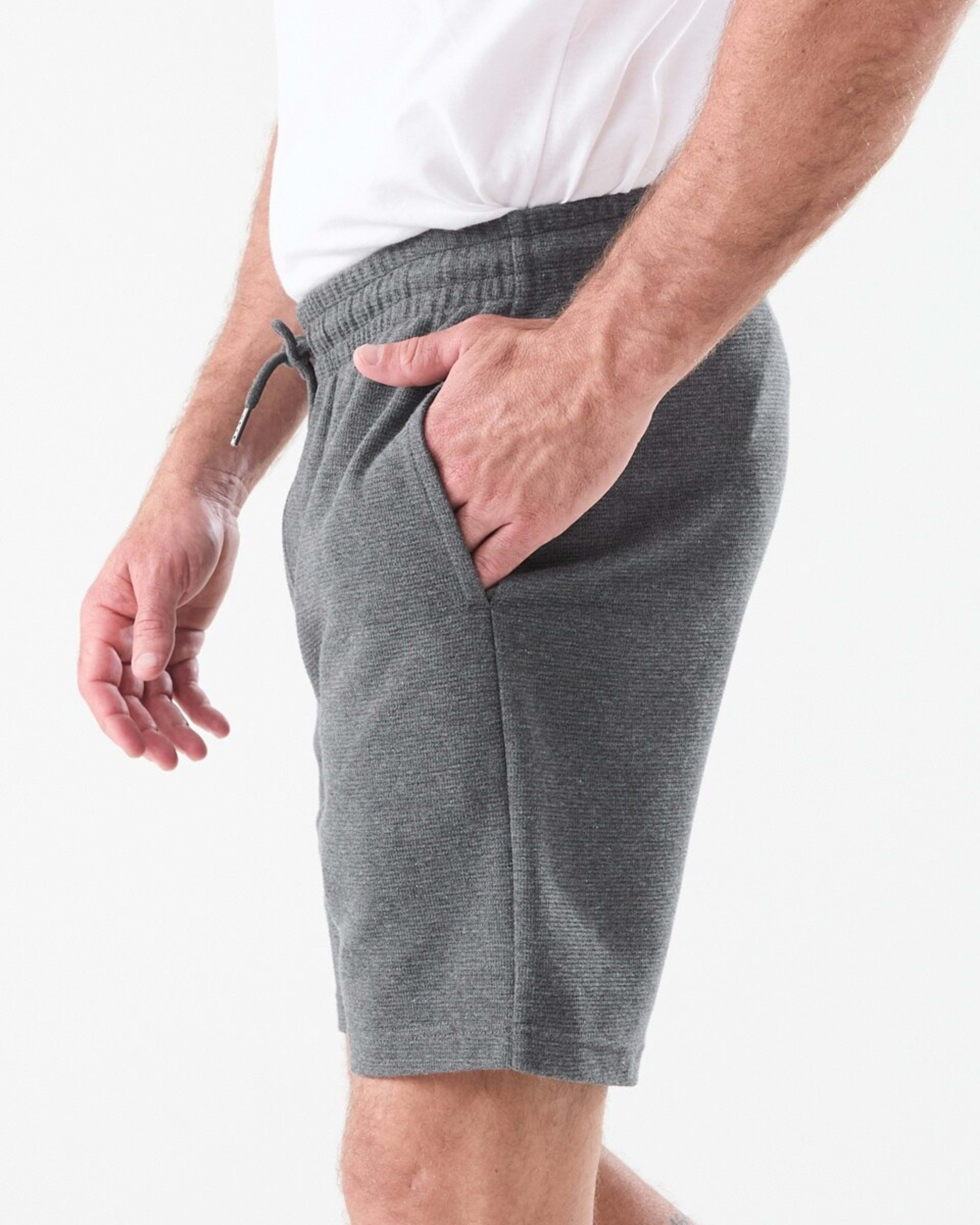 2 Textured Fleece Shorts MARLE GREY, 2 of 5