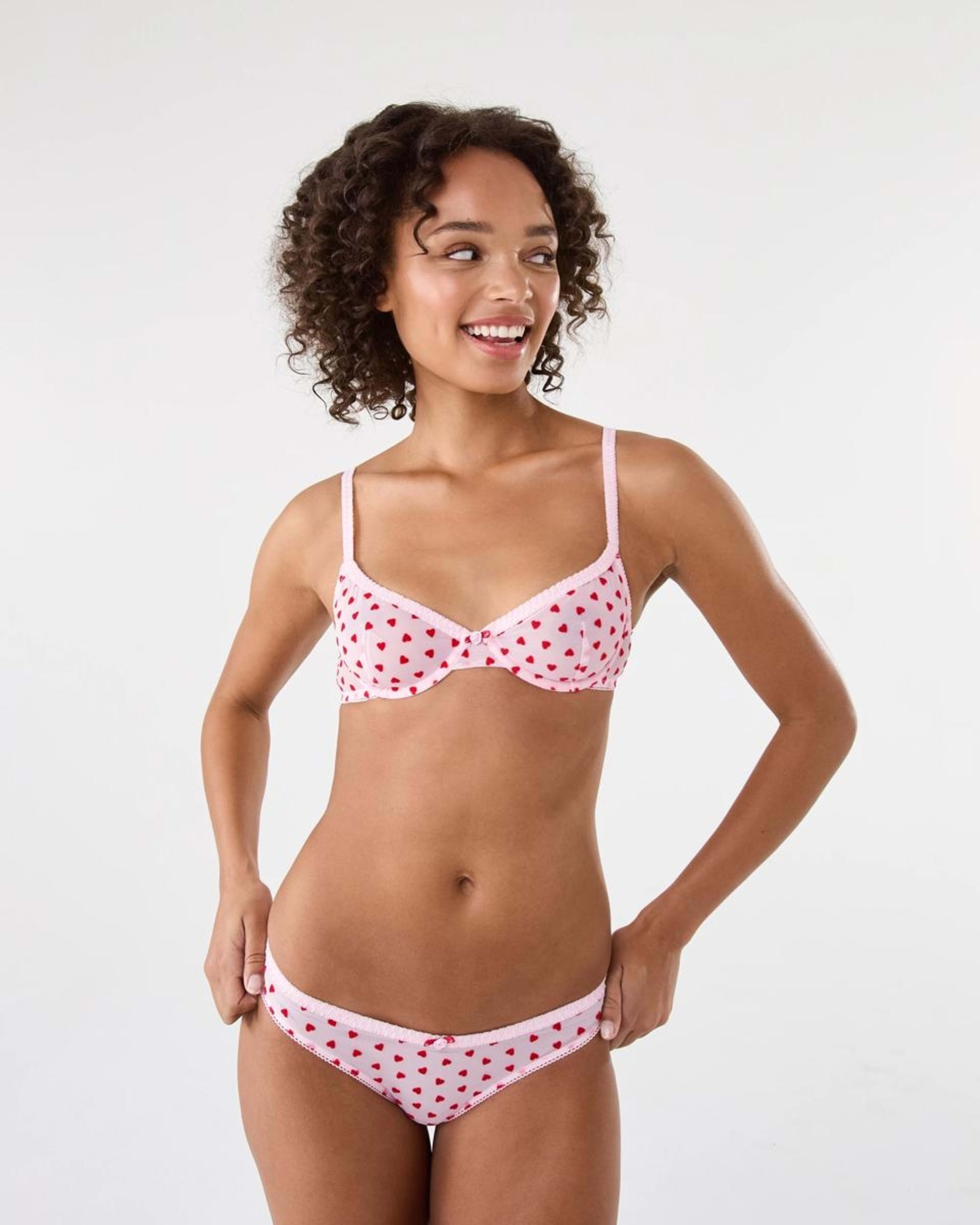 7 Co-ordinated Mesh Soft Cup Bra Hearts, 7 of 7