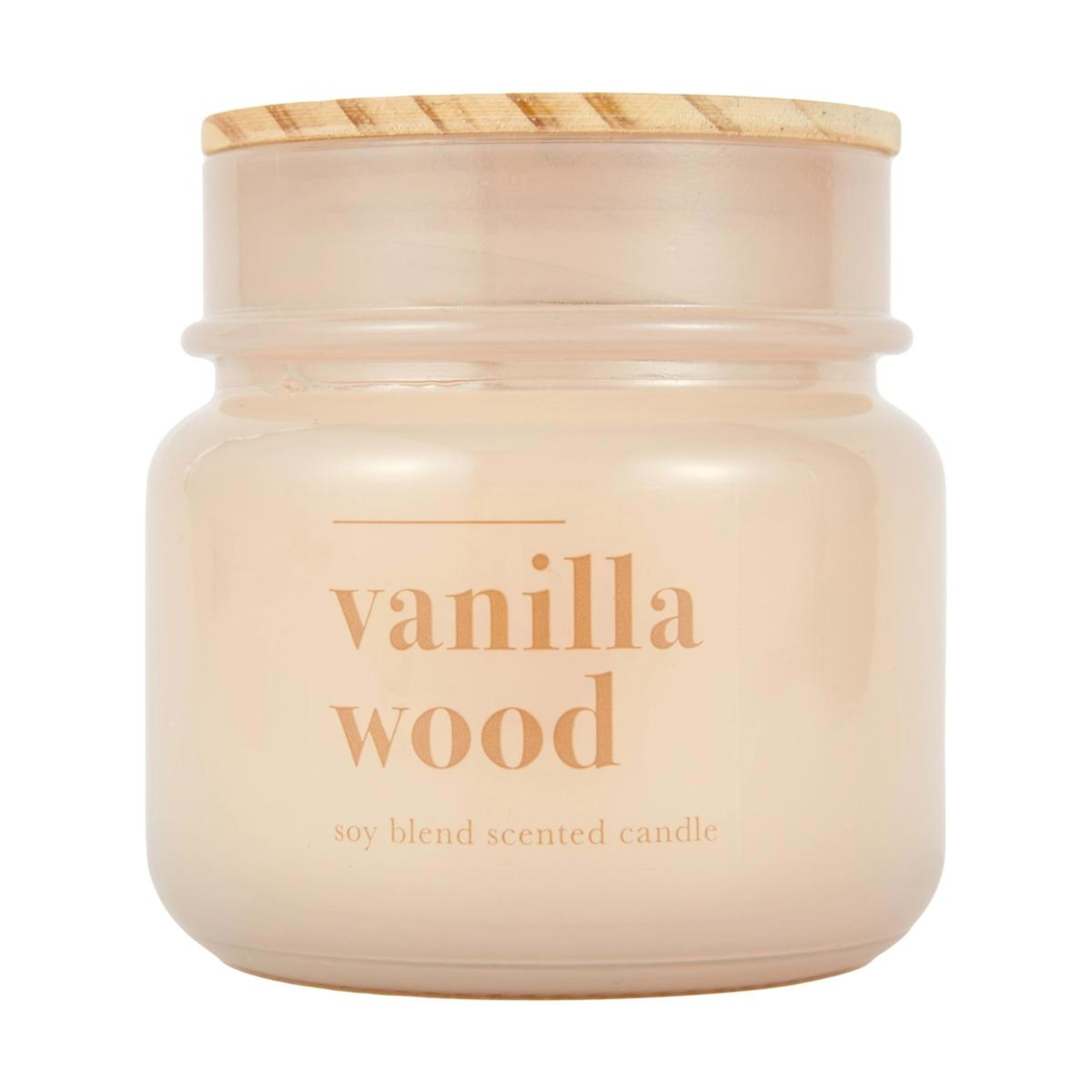 1 Vanilla Wood Soy Blend Scented Jar Candle