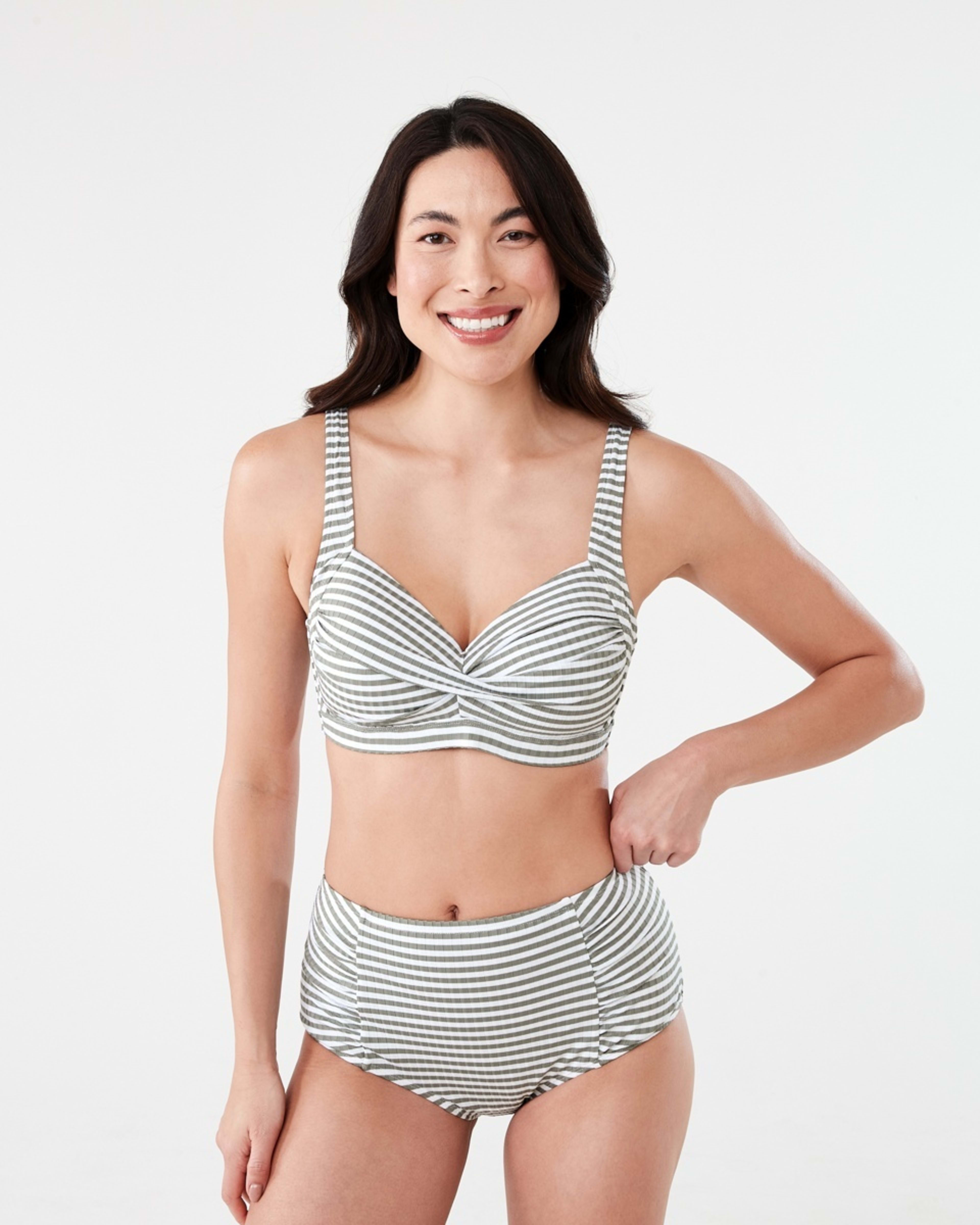 5 Shape Wear Boyleg Briefs BURNT OLIVE STRIPE, 5 of 5
