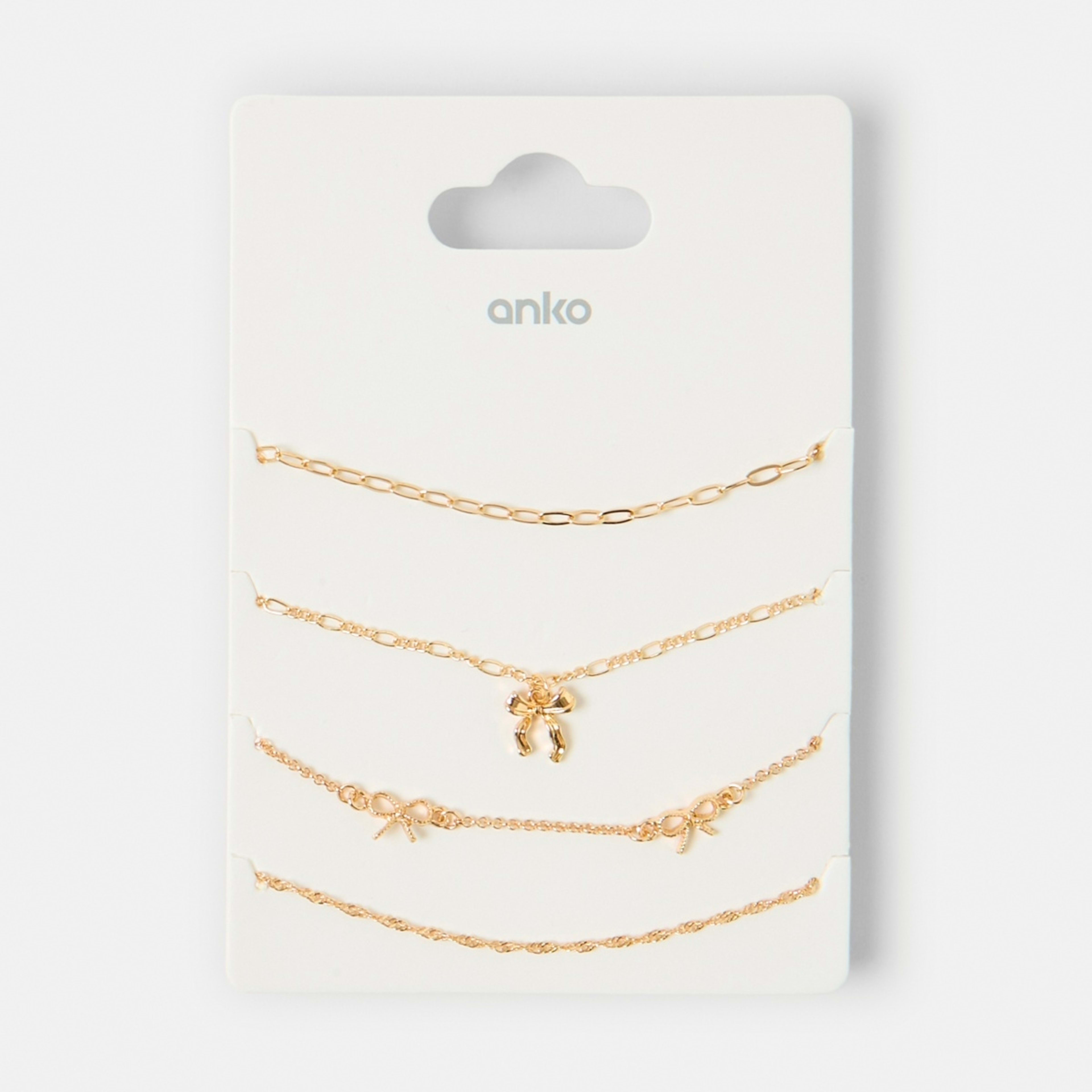 7 4 Pack Bow Bracelets - Gold Tone, 7 of 7