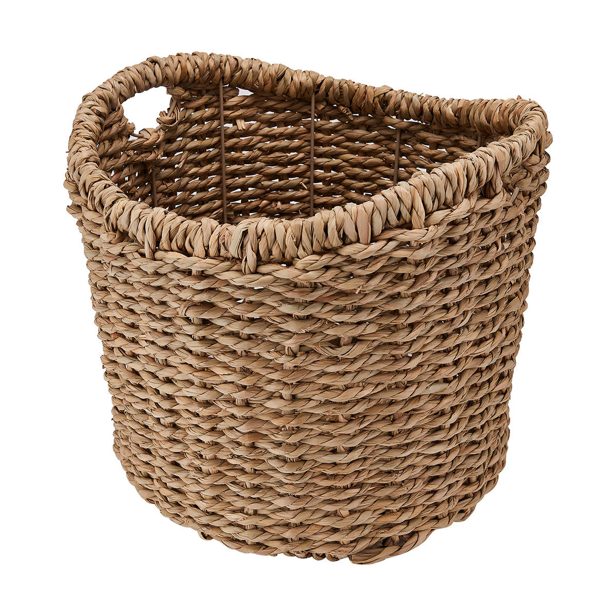 Round Chunky Weave Scoop Top Basket Kmart