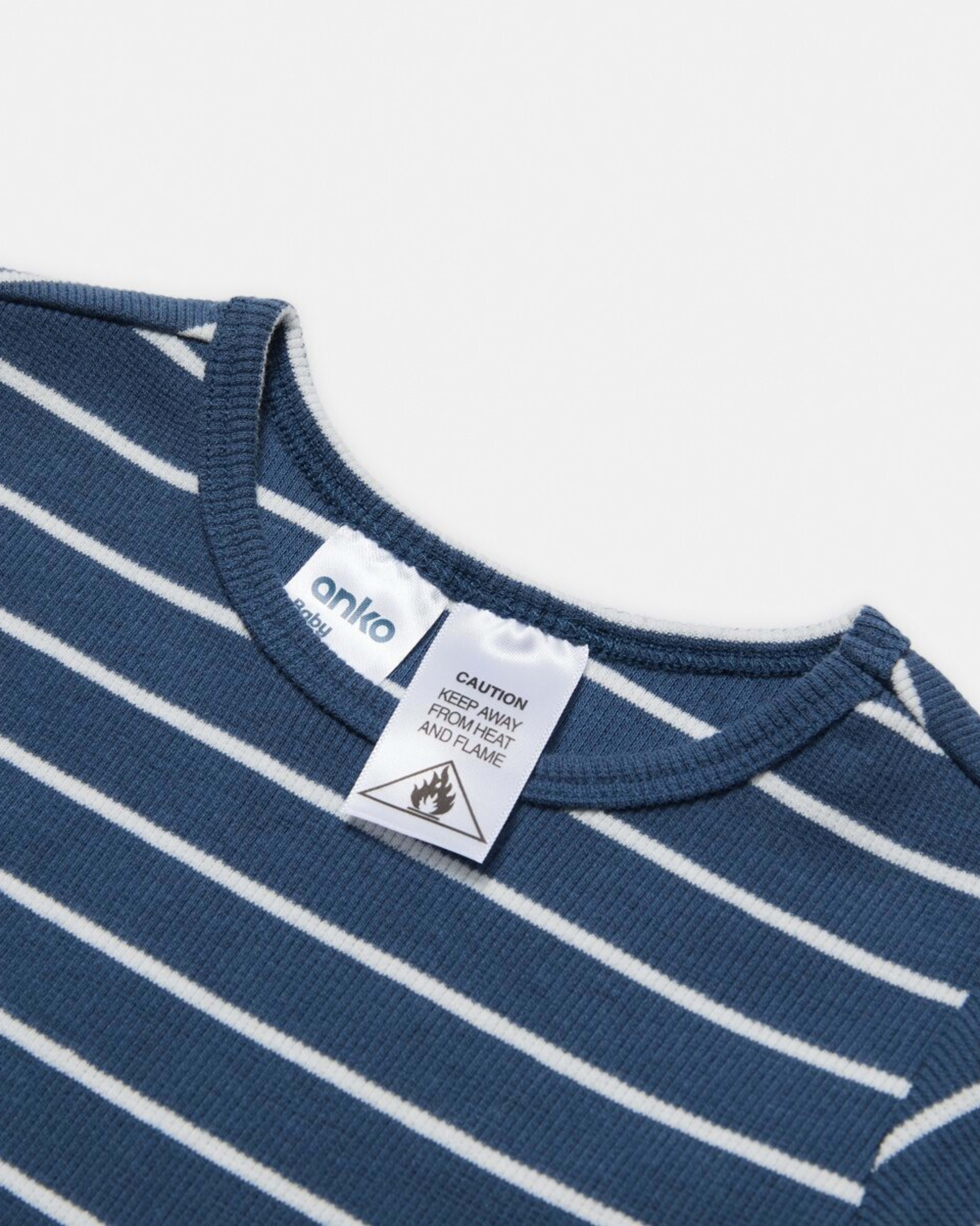 3 Rib Pyjama Set Stp Navy, 3 of 4