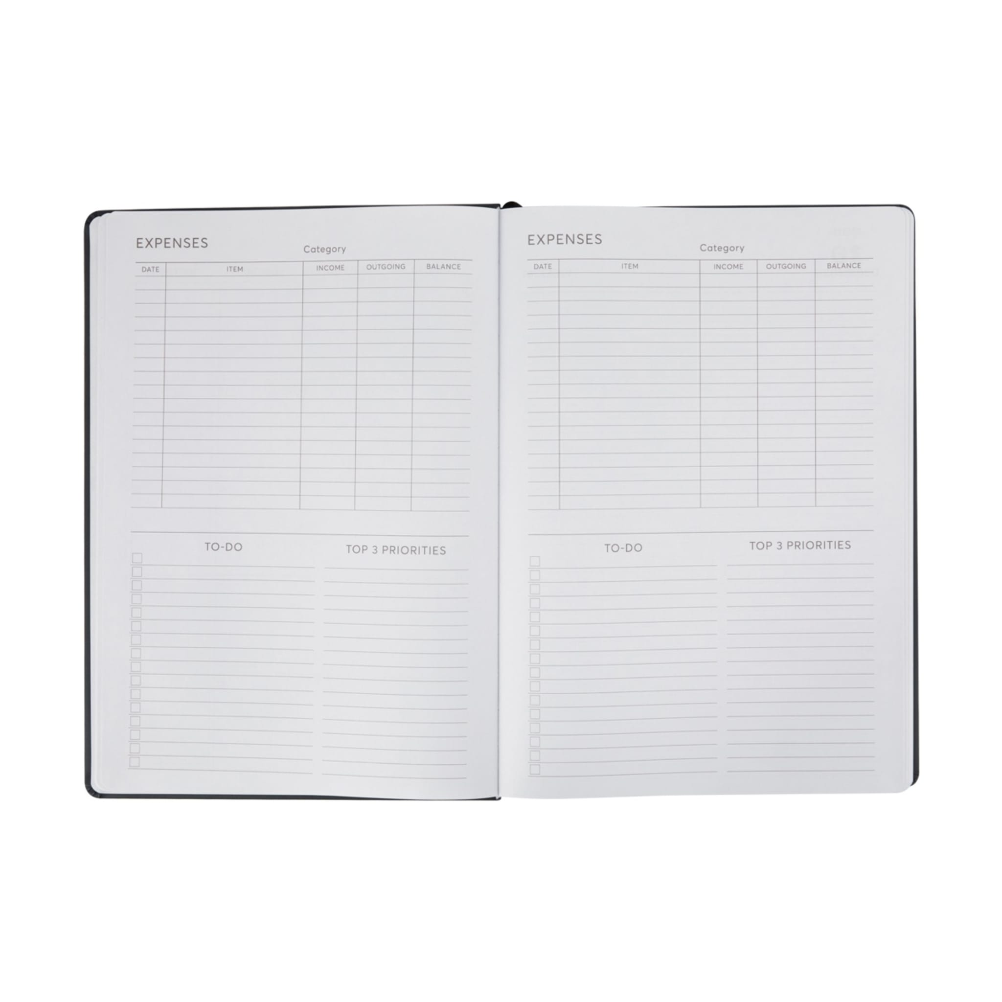 2025 A4 Daily Diary Charcoal Kmart NZ