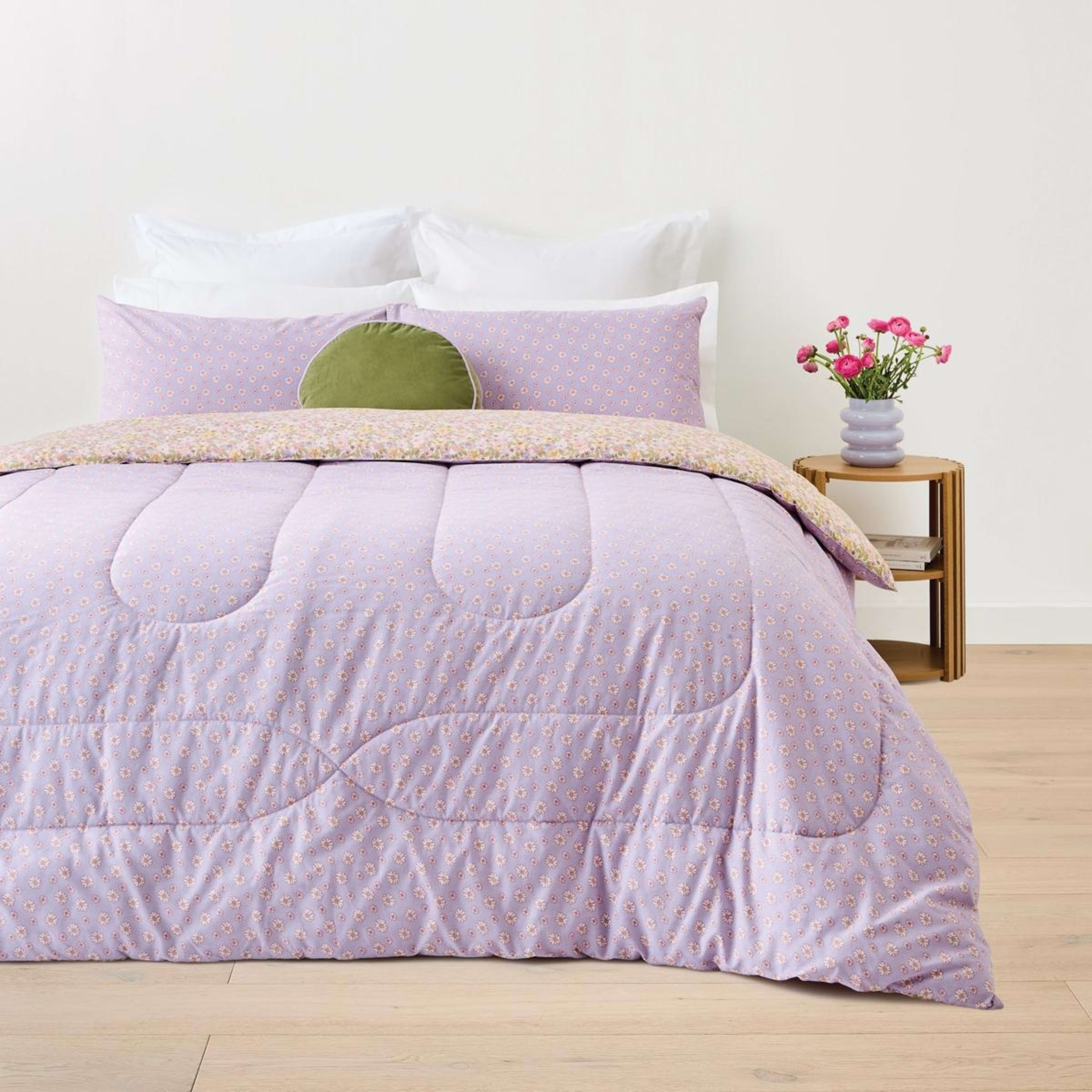 2 Coco Cotton Rich Reversible Comforter Set - Single Bed, 2 of 7