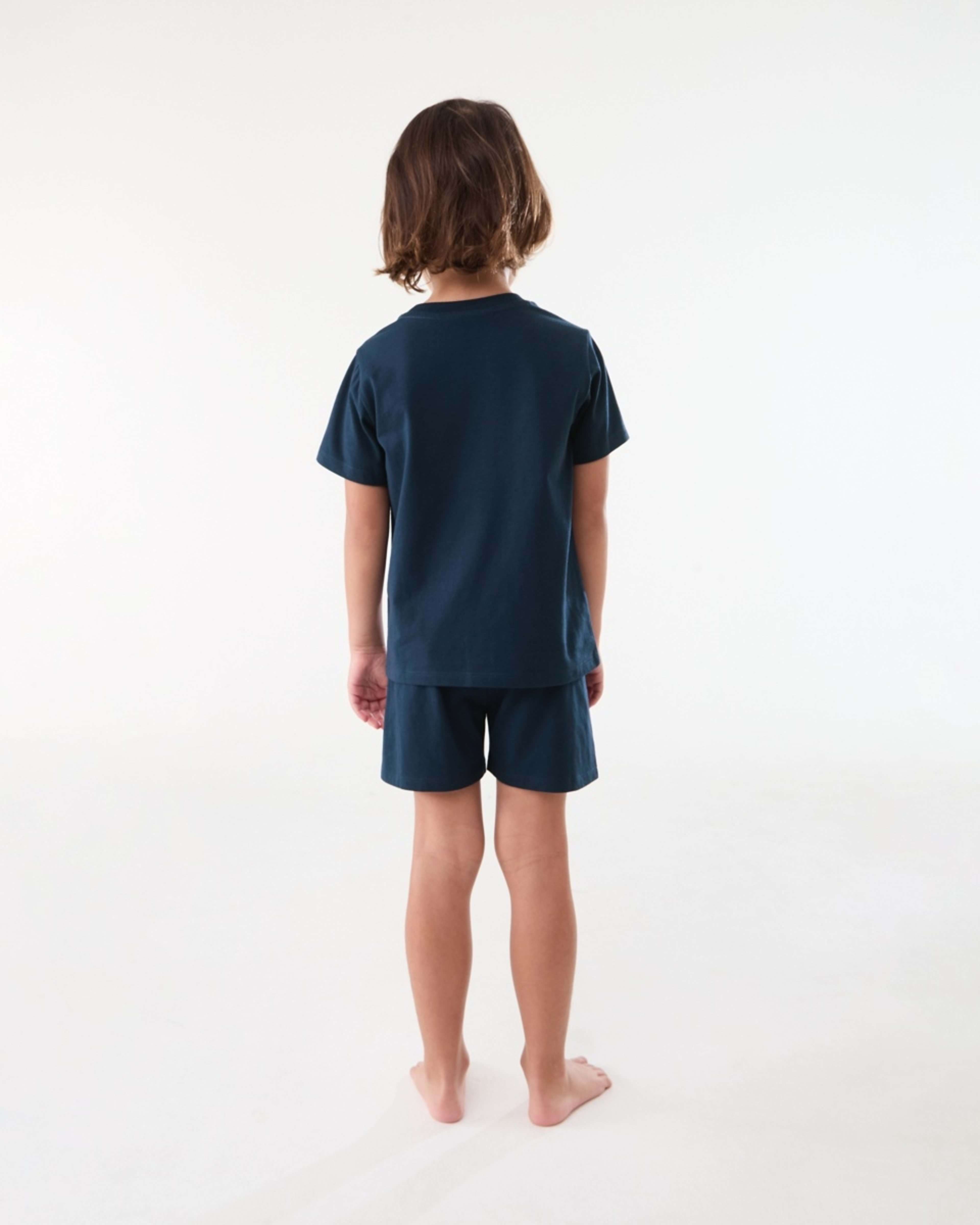 2 Short Sleeve Knit Pyjama Set NAVY DINOS, 2 of 6