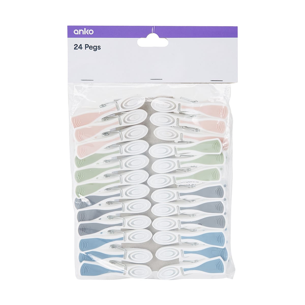 24 Pack Soft Grip Plastic Pegs Kmart