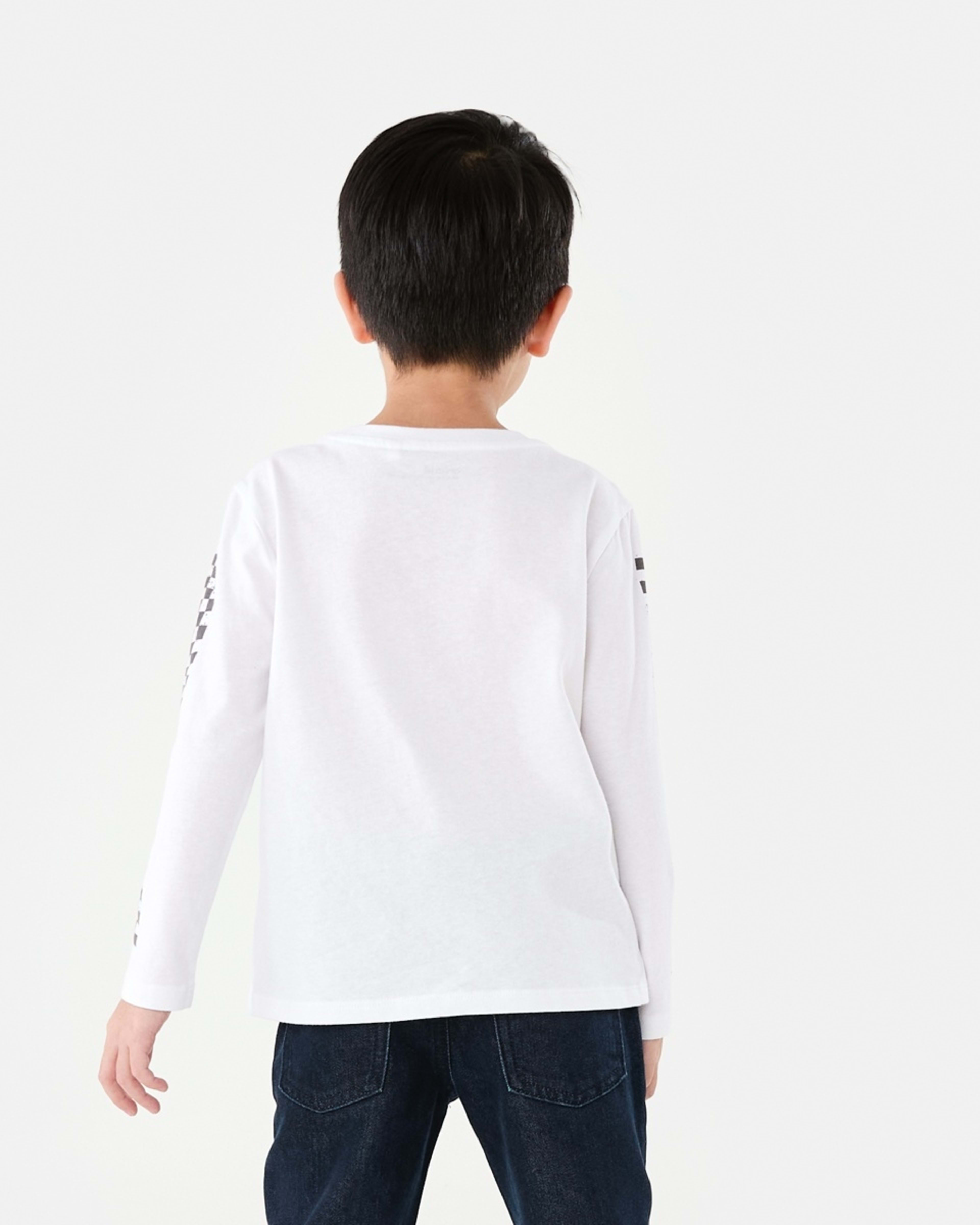2 Long Sleeve Print T-shirt Skate Tie Graffiti White, 2 of 9