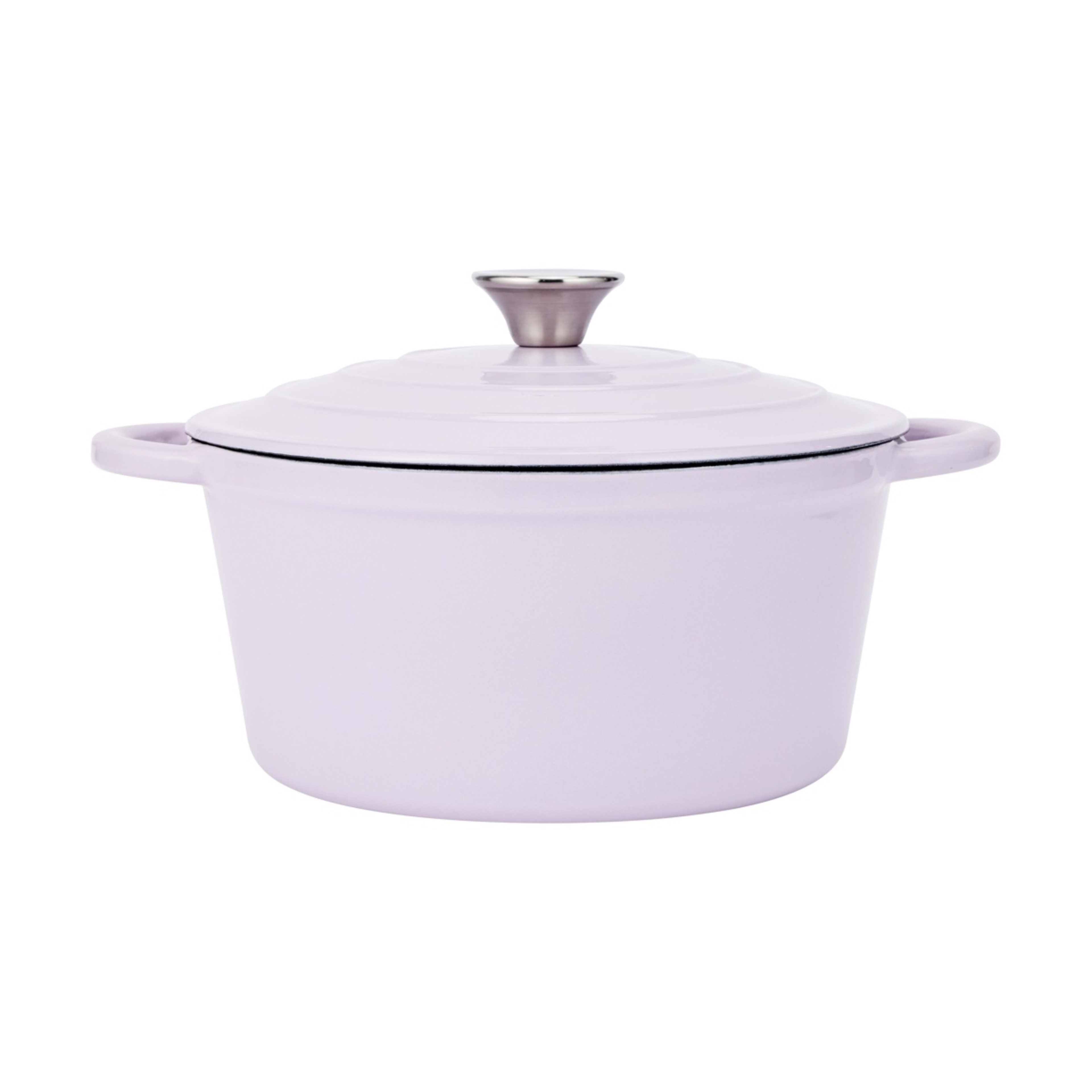 1 4L Lilac Cast Iron Casserole, 1 of 6