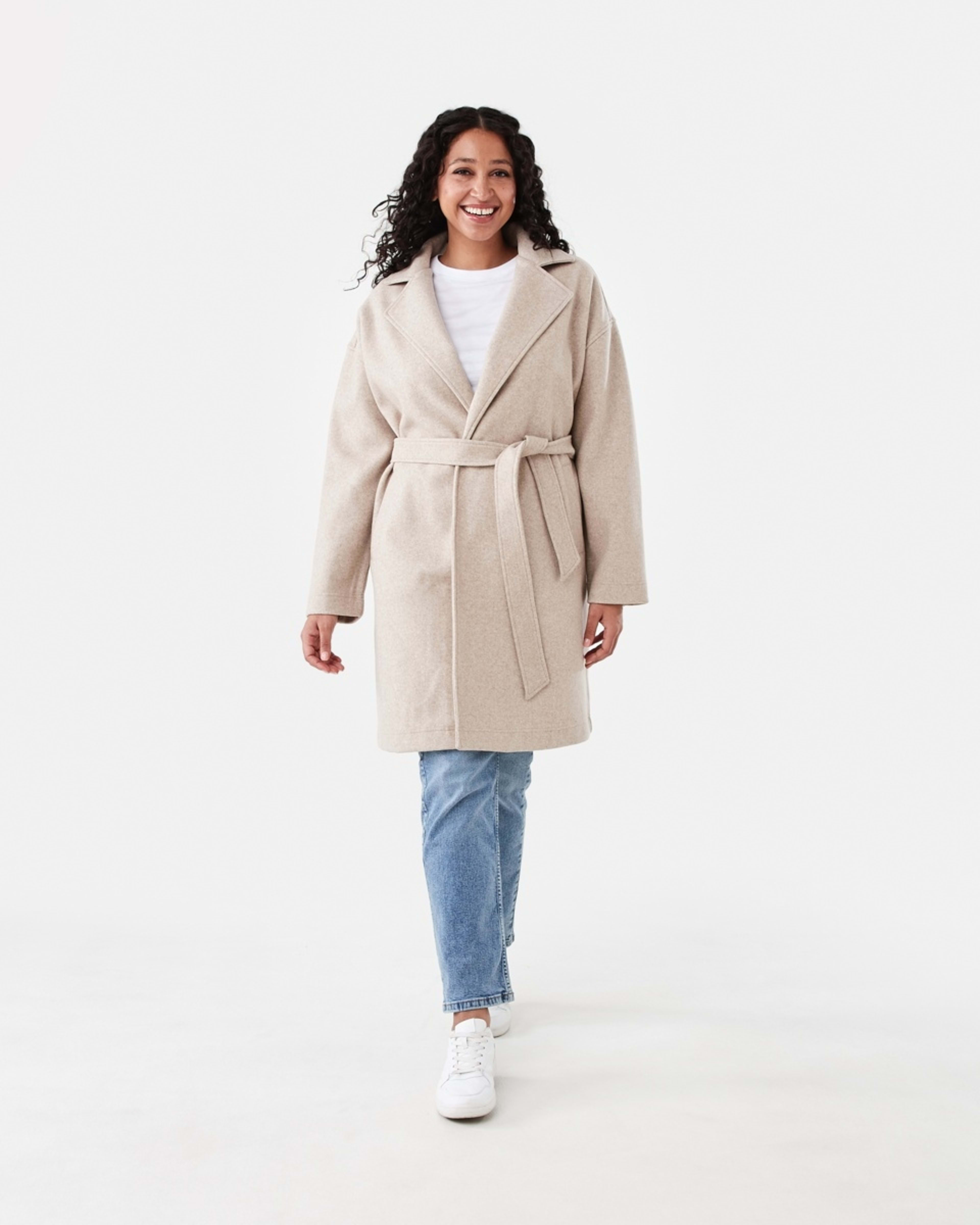 9 Oversized Coat with Belt Loml Marle, 9 of 9