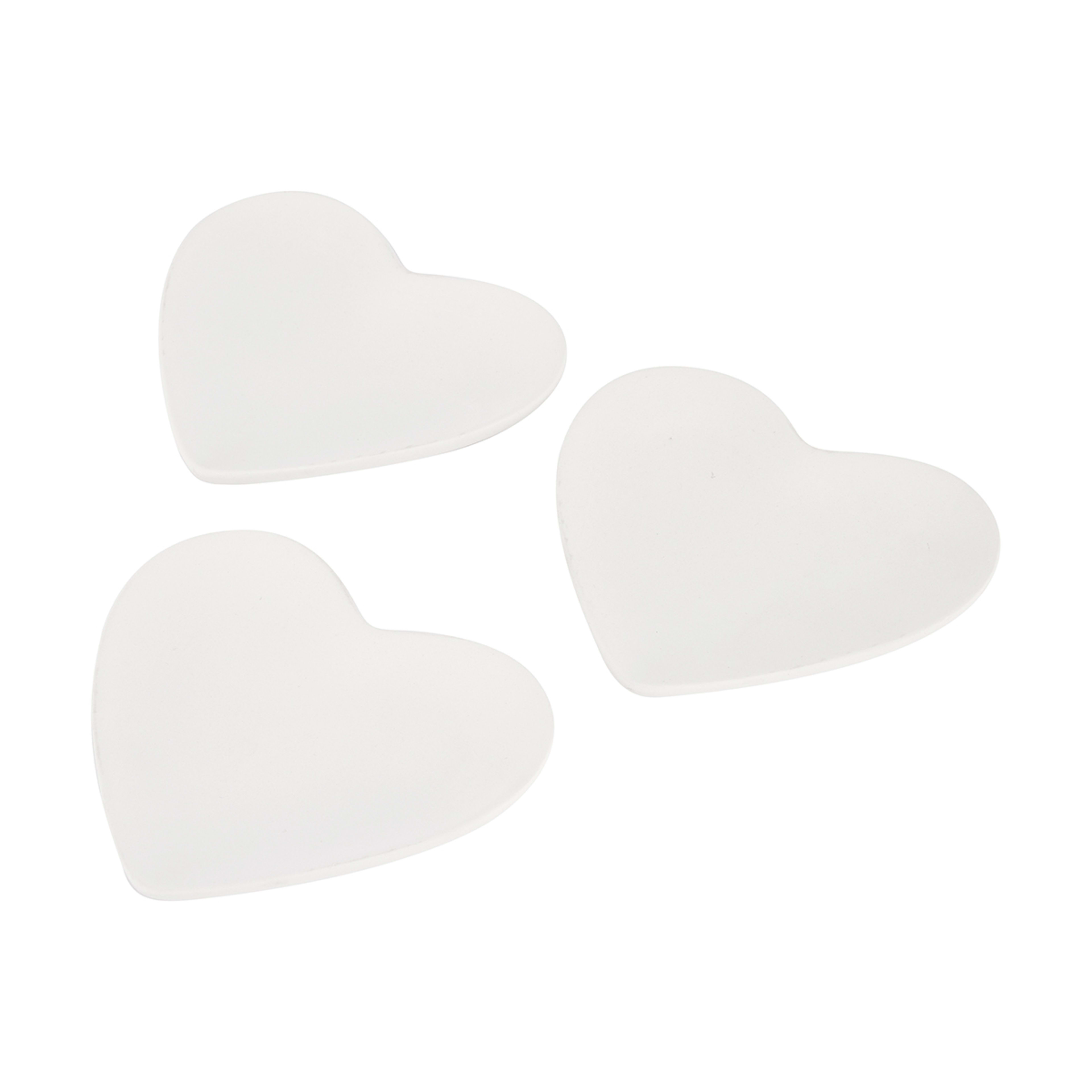 3 3 Pack DIY Ceramic Heart Trinket Trays, 3 of 6