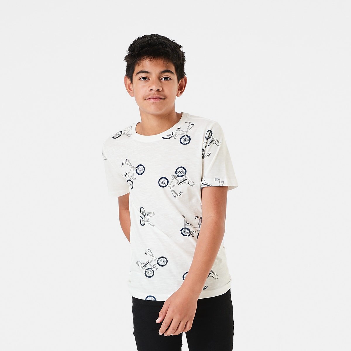 Short Sleeve All Over Print Slub T 