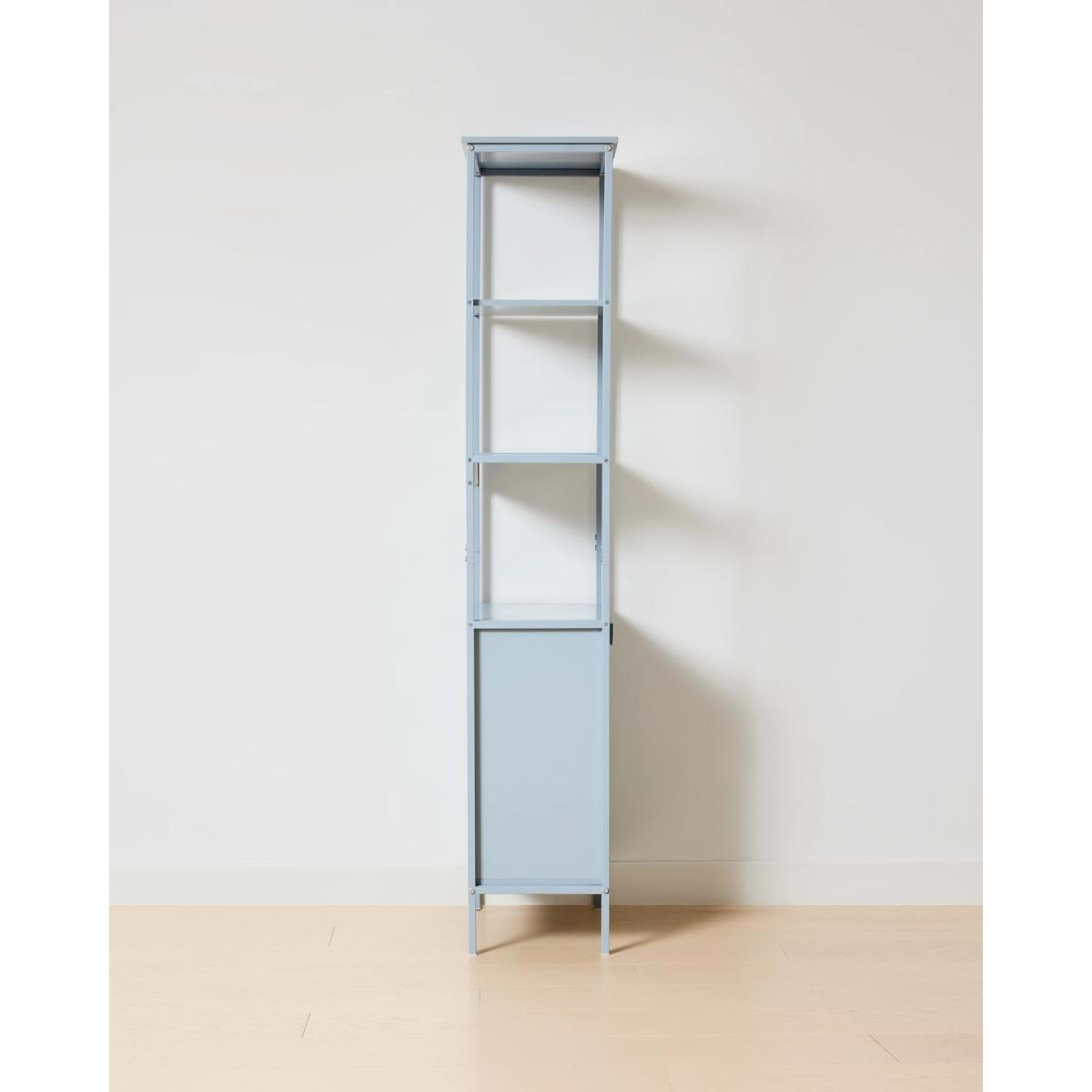 3 Stevie Tall Storage Unit with Shelves - Blue, 3 of 7