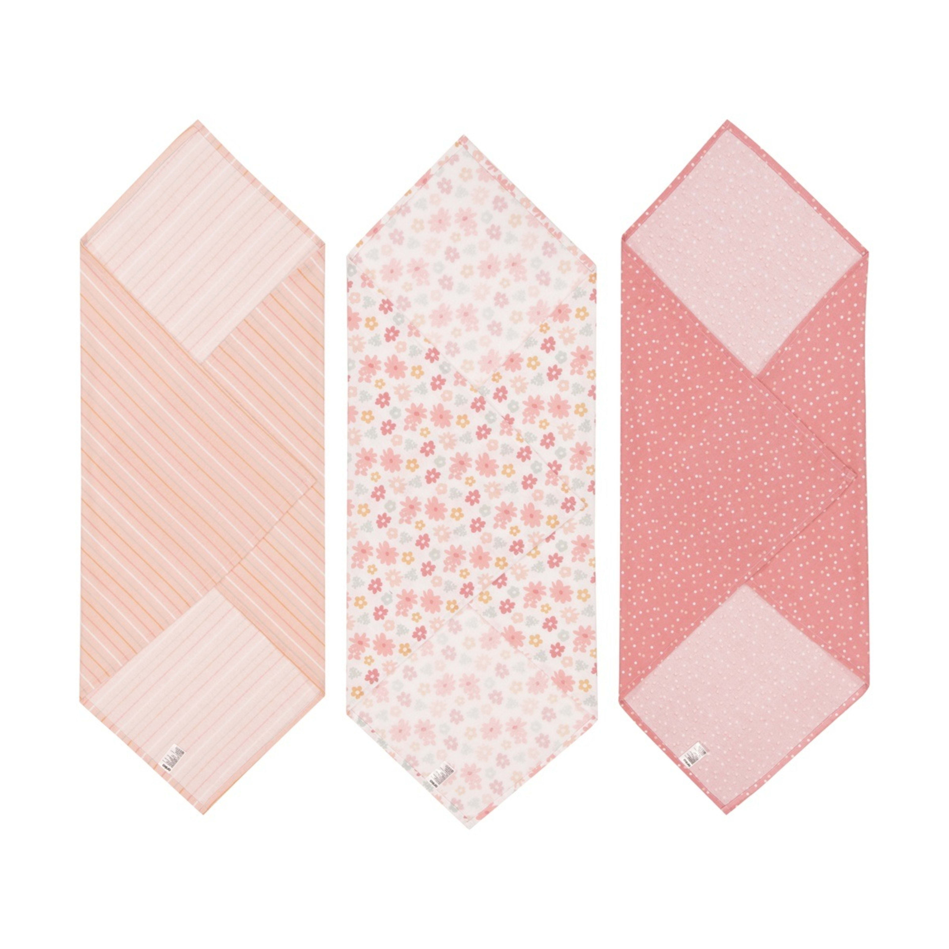 2 3 Pack Flannelette Wraps - Floral, 2 of 6