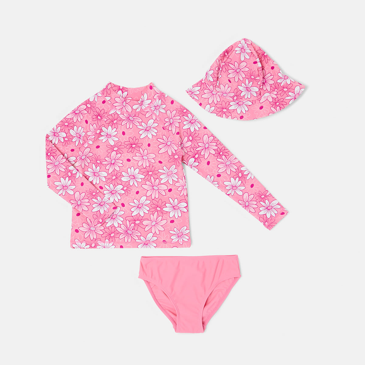 3 Piece Long Sleeve Hat Swim Set - Kmart