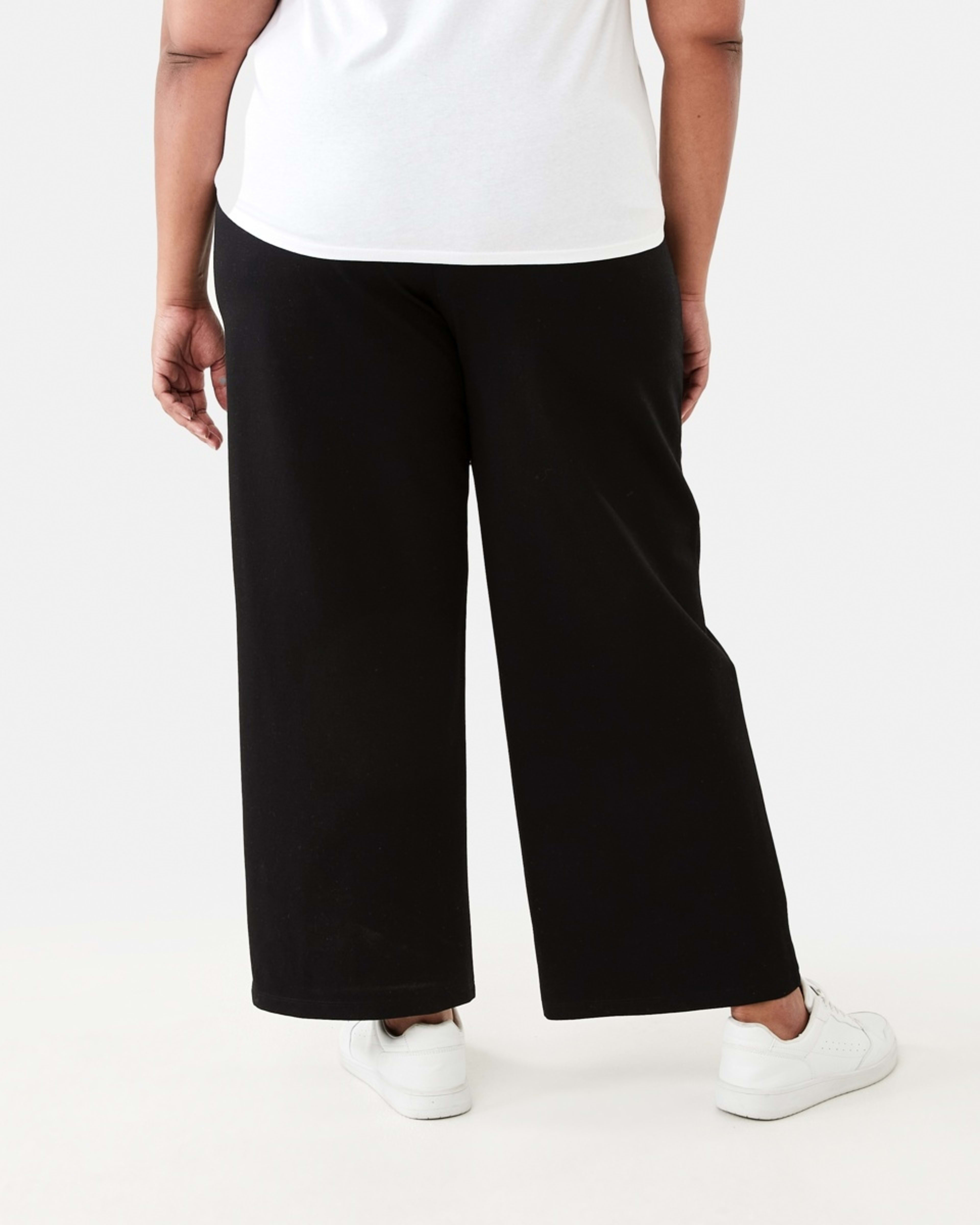 3 Curve Wide Leg Ponte Pants Black, 3 of 4