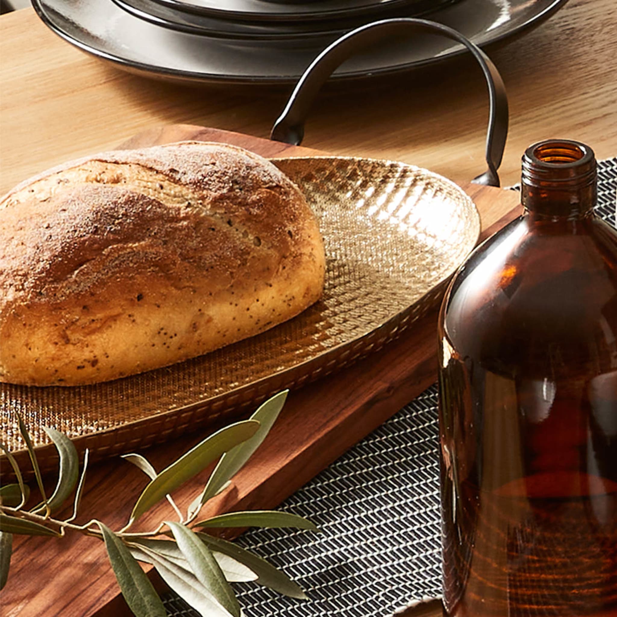 Gold Look Hammered Platter Kmart