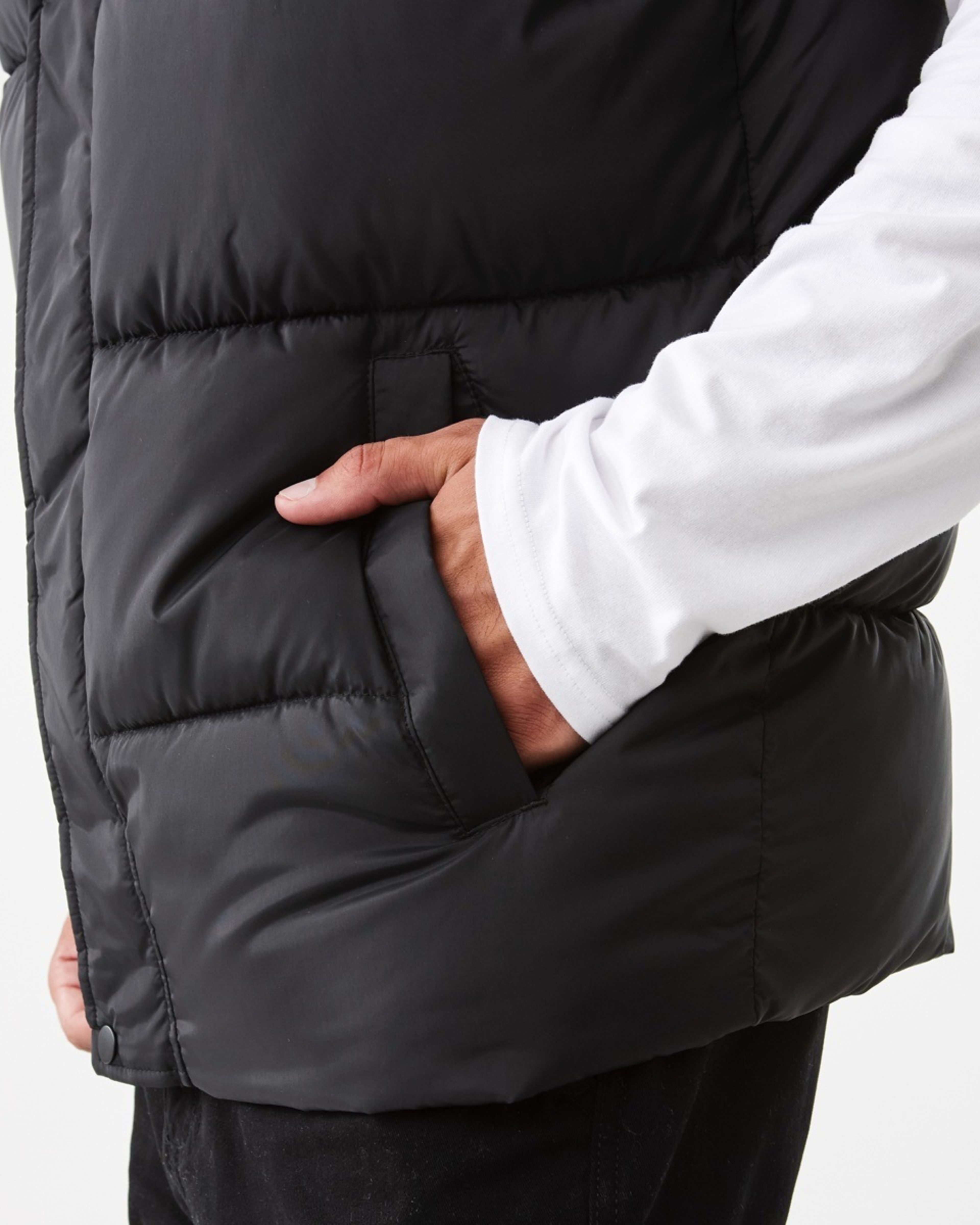 6 Hooded Puffer Vest Black, 6 of 7