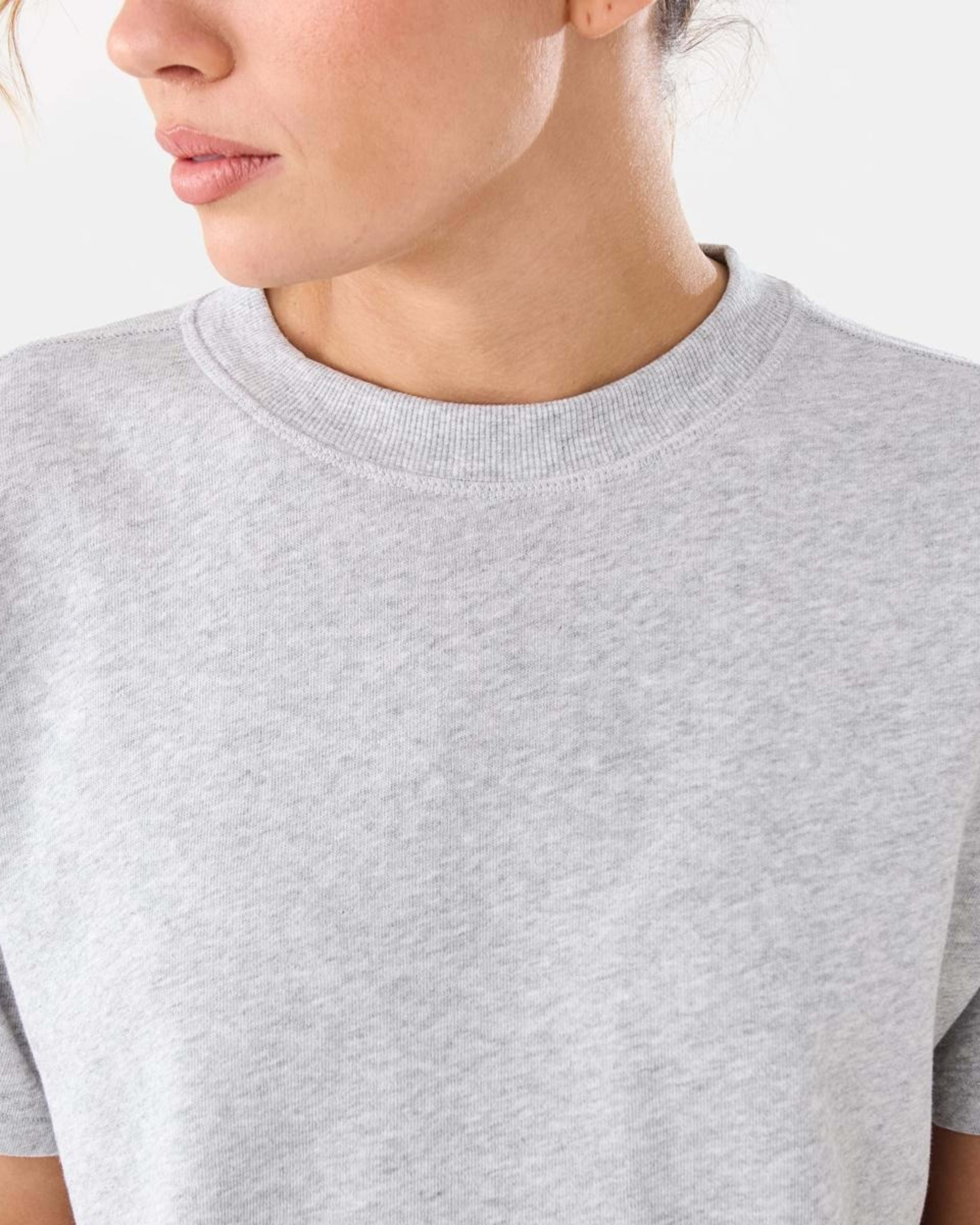 6 Active Womens Terry T-shirt SOFT GREY MARLE, 6 of 7