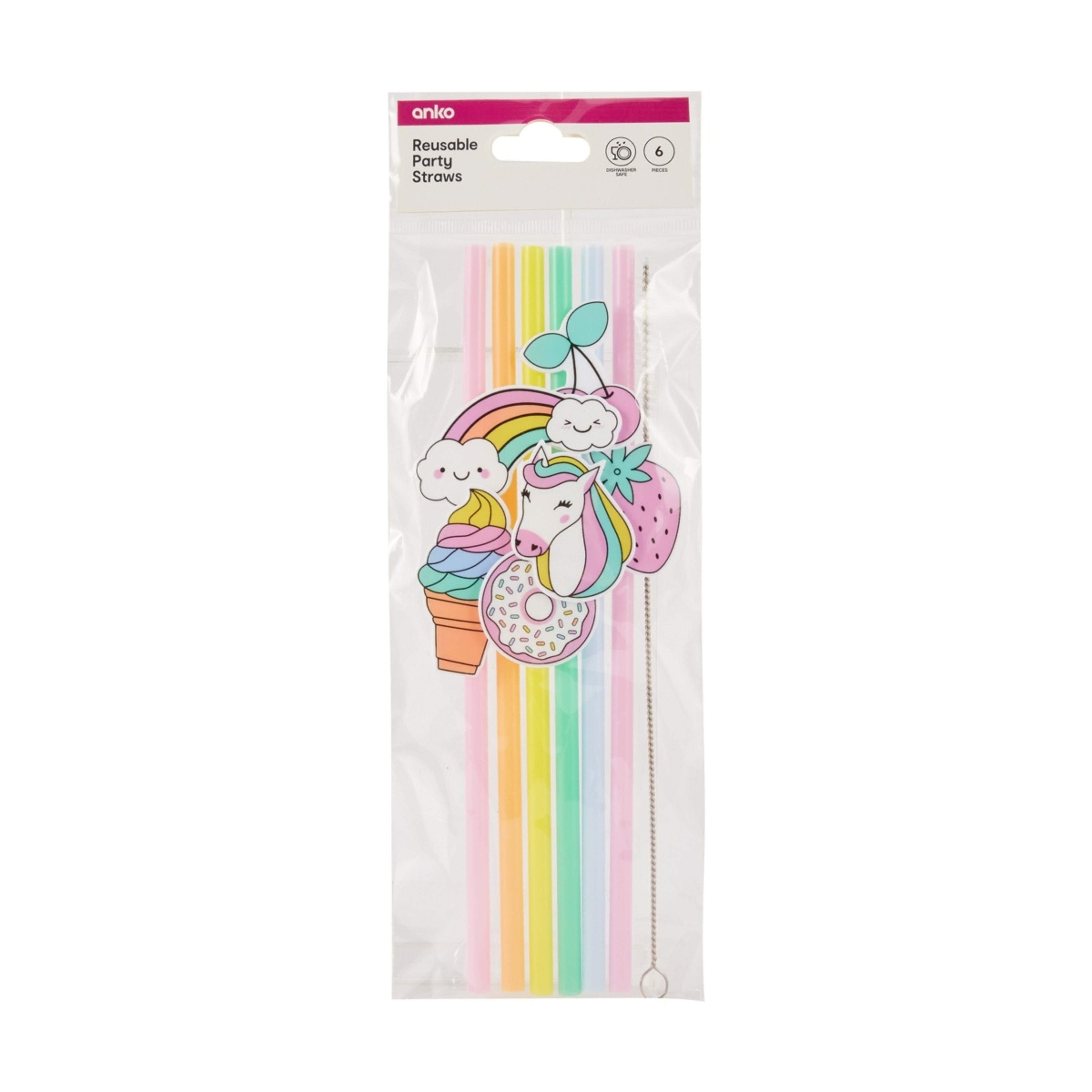 5 6 Piece Reusable Party Straws, 5 of 5