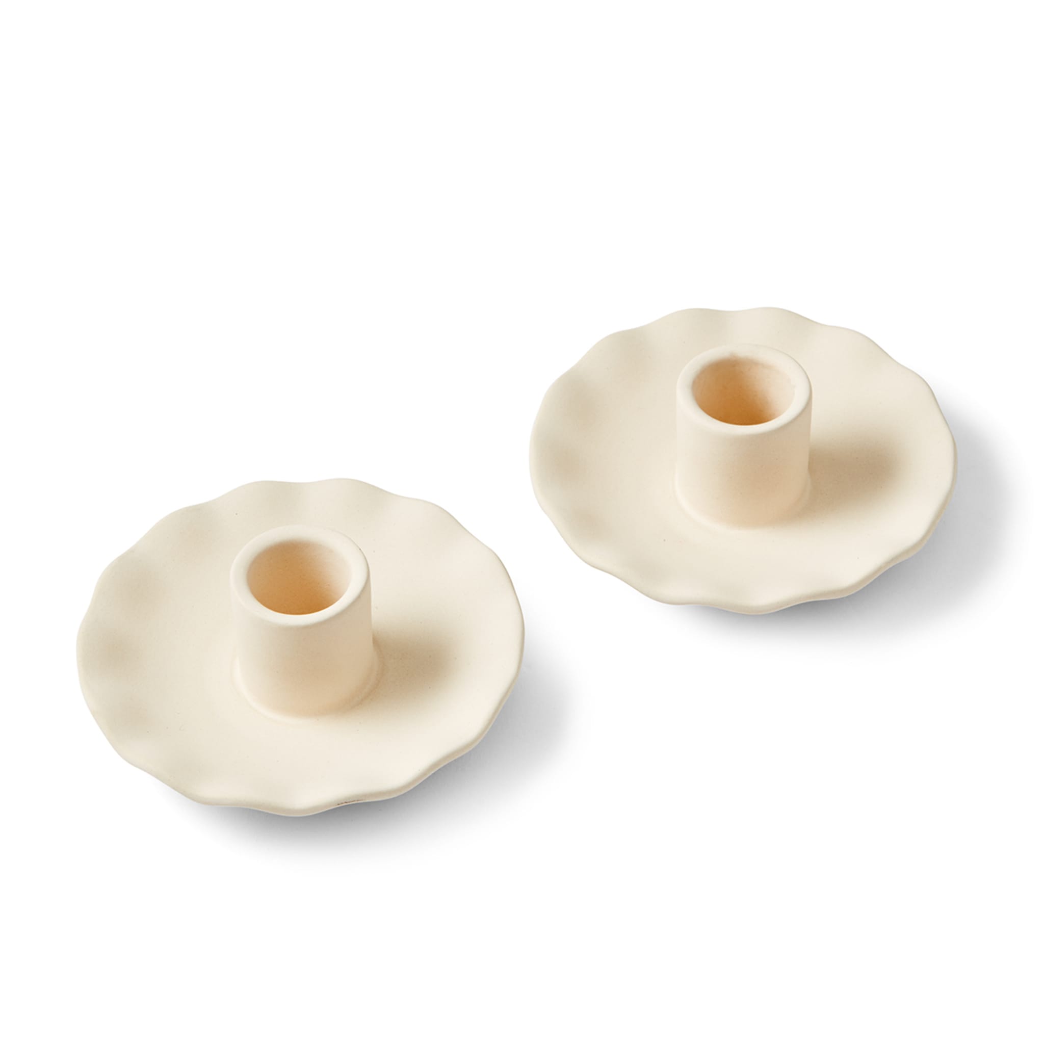 2 Wave Taper Candle Holders Kmart