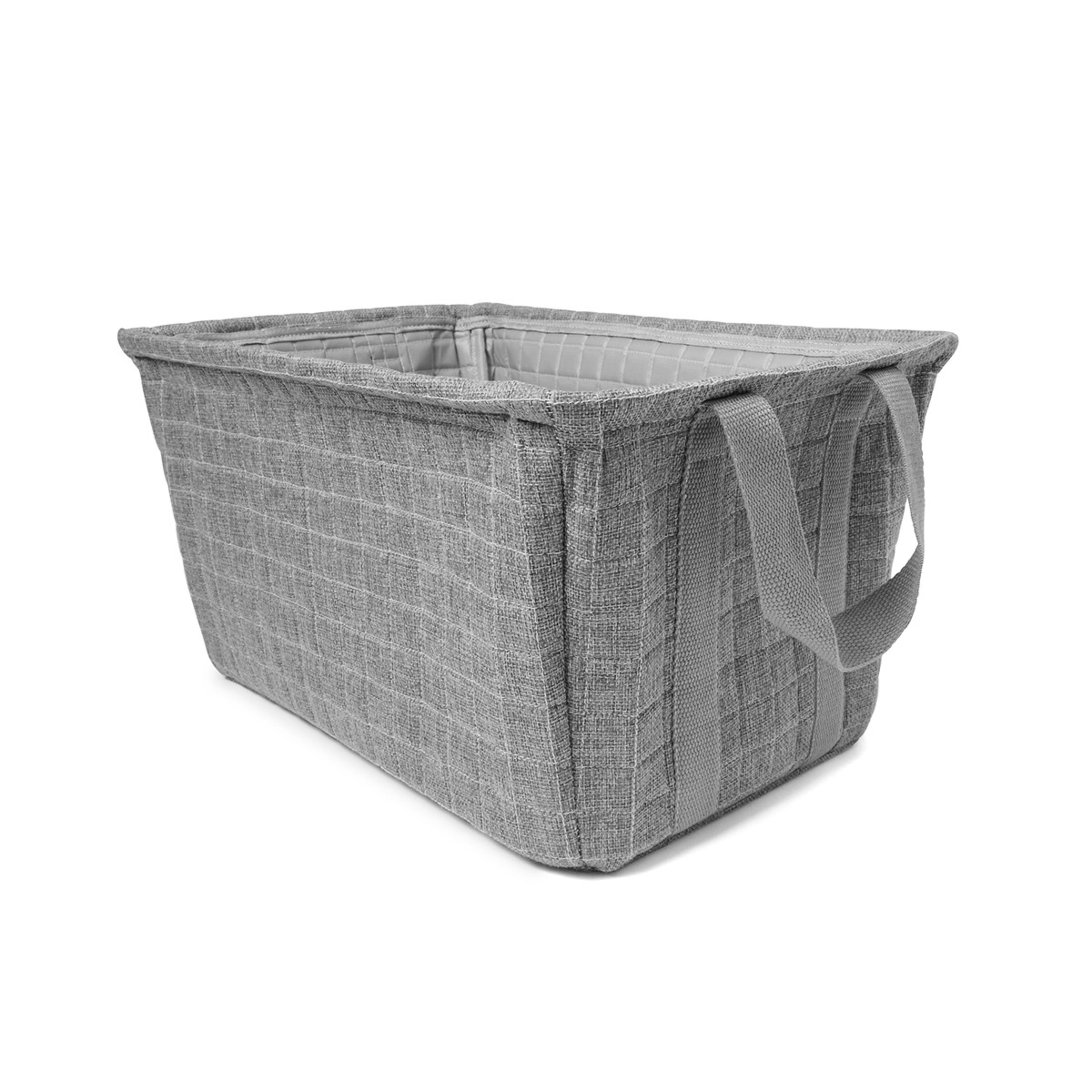 1 Rectangle Quilted Basket - Charcoal, 1 of 7