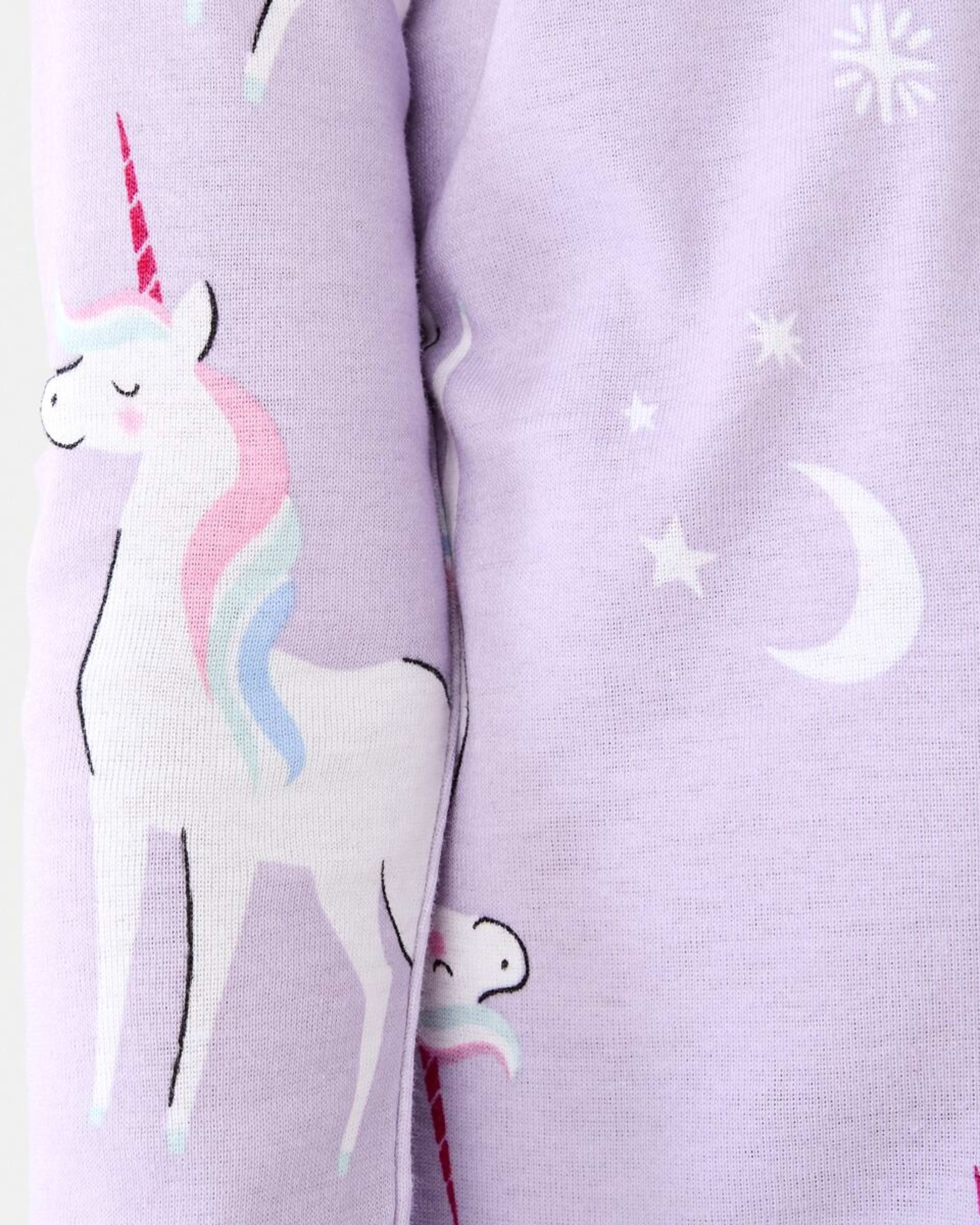 5 Rib All-In-One Sleepsuit Purple Unicorn, 5 of 9