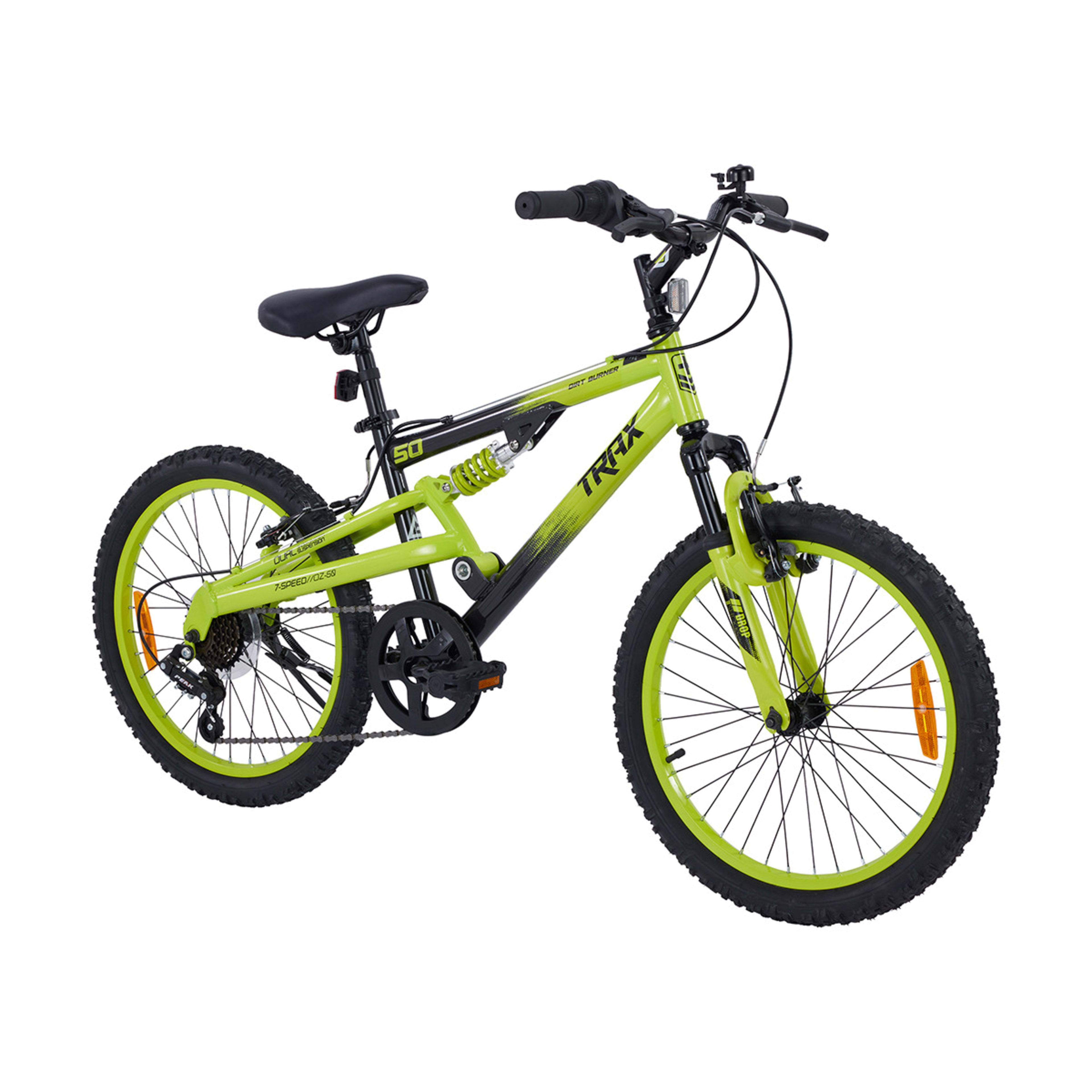 trax dual suspension bike kmart